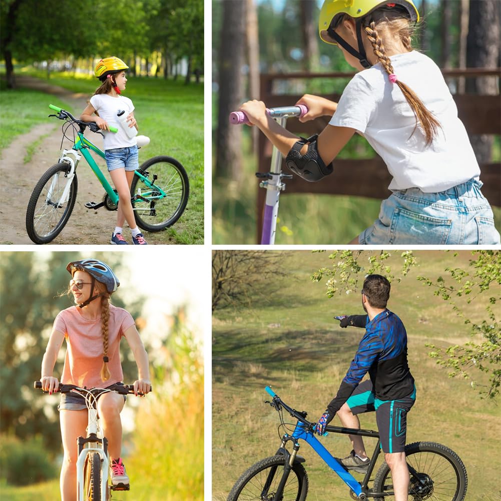 Non-Slip Rubber Bike Handle Grips with Tassel Streamers for Kids - Girls & Boys Bicycle Handlebar Grips, Replacement Grips for Scooter, Mountain Bike, BMX, MTB & Tricycle - Perfect for Commuting, School Rides & Outdoor Adventures