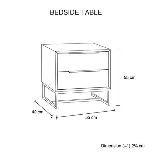 Modern Hannah Bedside Table - Nightstand with Storage Drawer, Wooden End Table for Bedroom, Living Room & Office - Perfect for Small Spaces & Home Decor