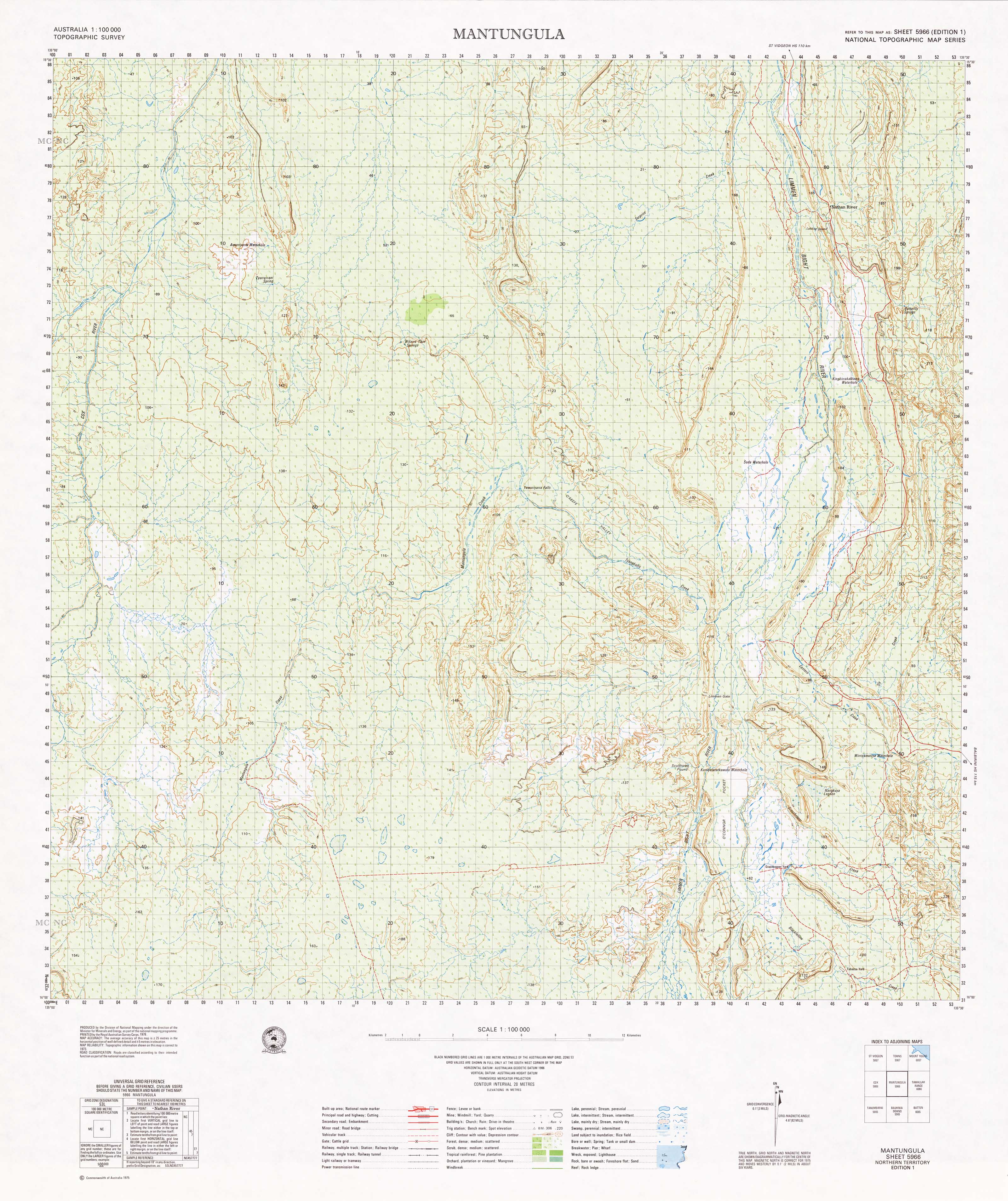 5966 Mantungula 1:100,000 Scale Topographic Map - Detailed Terrain Navigation for Hiking, Camping & Outdoor Adventures