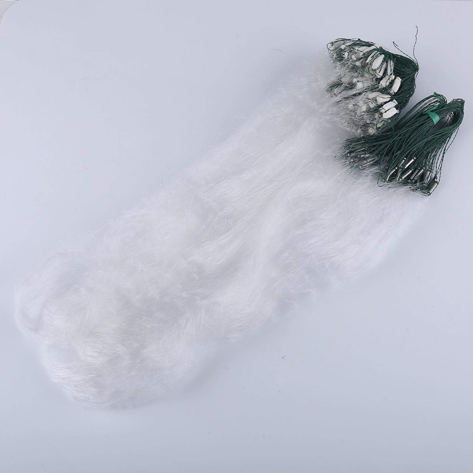 **Pwshymi Fishing Net - 3 Fingers Nylon Monofilament Gill Net for Saltwater & Freshwater Fishing - Float Fish Trap Net with Mesh for Minnows, Bait Fish, and Shoal Fishing - Perfect for Shore, Boat, and Ice Fishing**