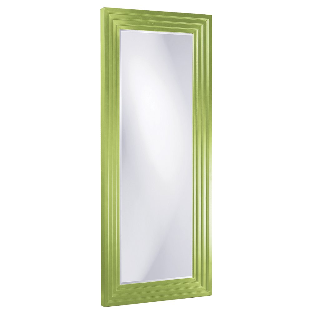 Howard Elliott Moss Green Tall Delano Mirror - Large Full Length Standing Mirror 34x82 Inches, Rectangular Stepped Design for Bedroom, Living Room, Entryway Decor