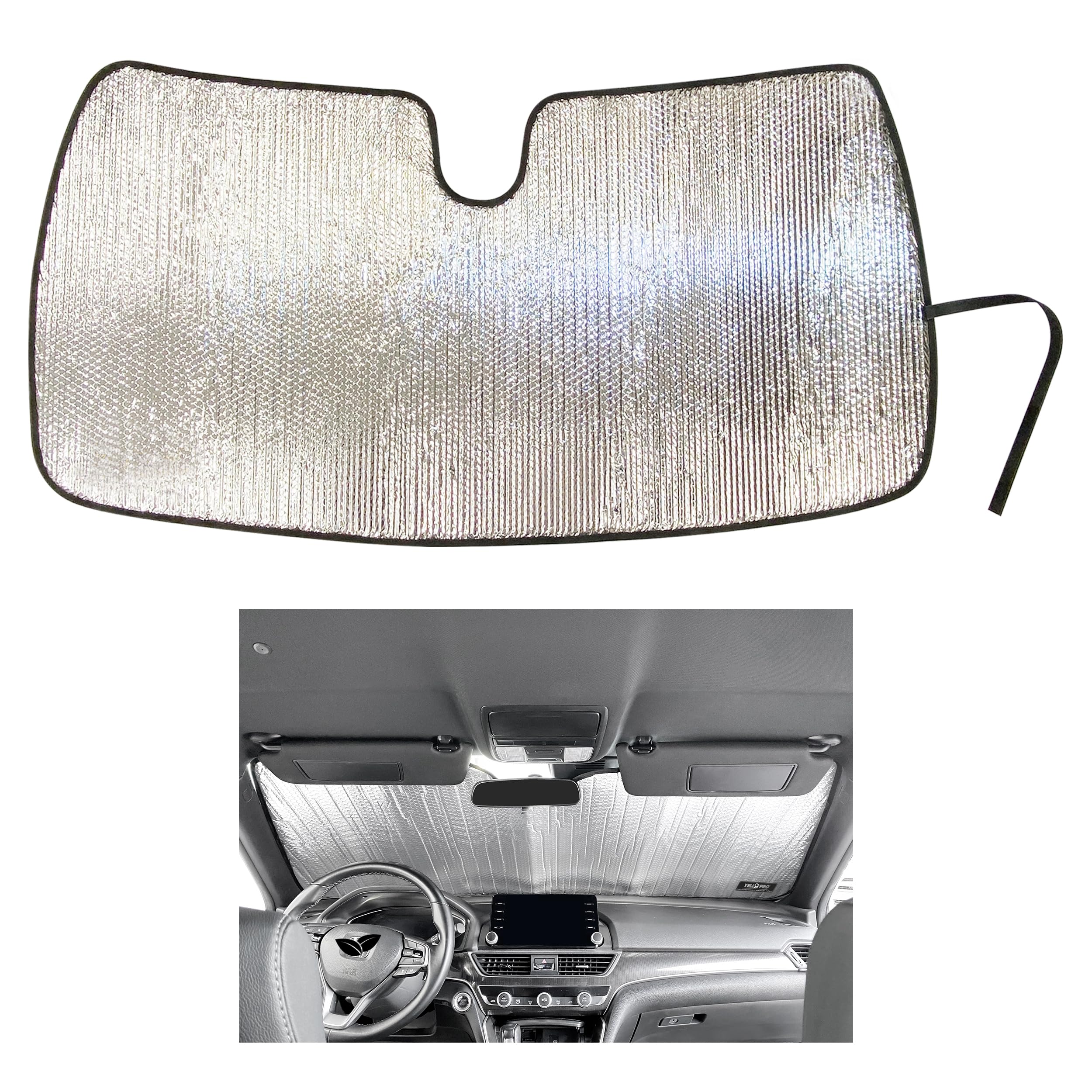 Custom Fit Reflective Windshield Sunshade for 2018-2022 Honda Accord Sedan (LX/Sport/EX/EX-L/Touring) - UV Protection Car Accessory | Perfect for Summer Parking & Heat Protection