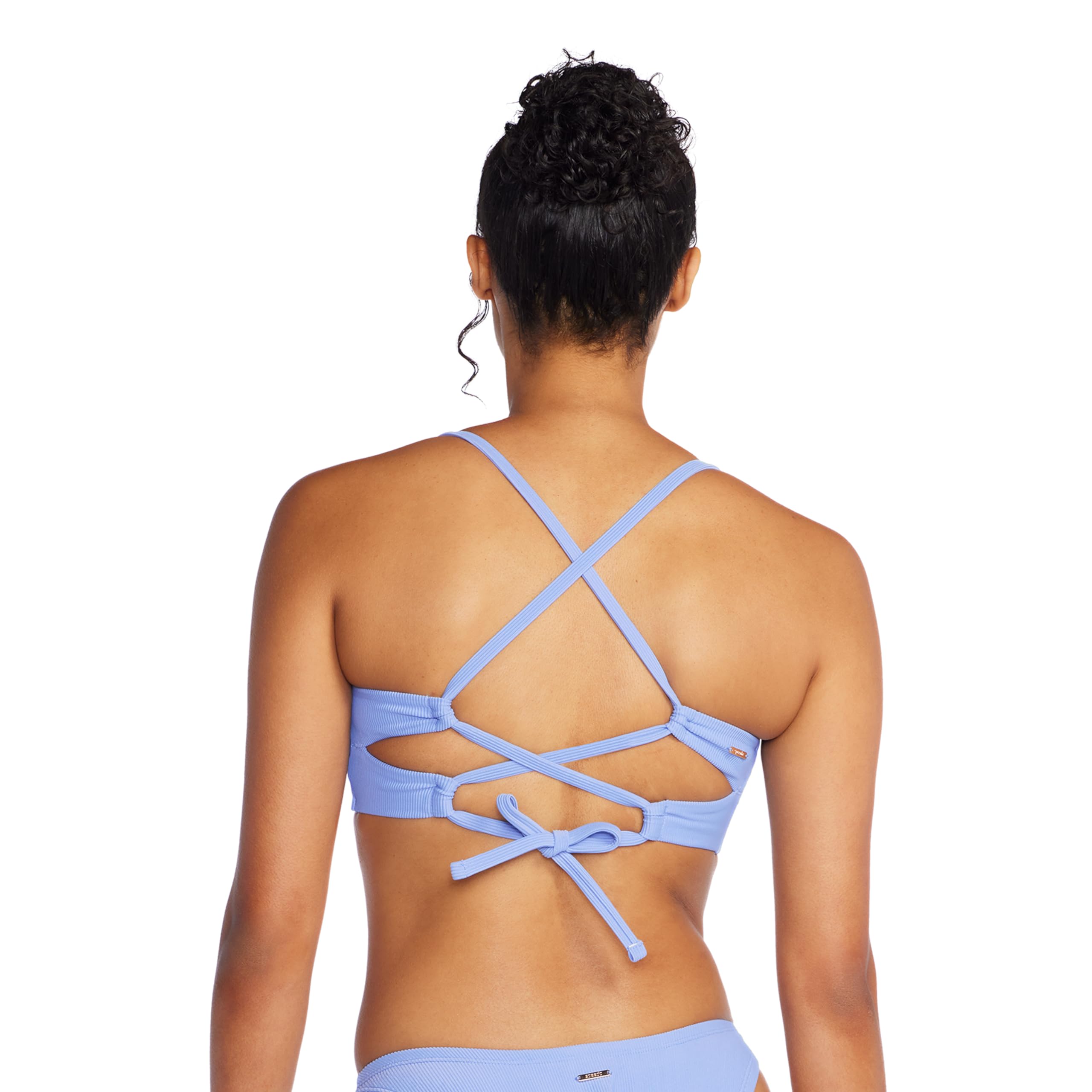 Speedo Women's Endurance Tie-Back Bikini Top - High-Performance Swimwear for Lap Swimming, Water Aerobics & Beach Activities
