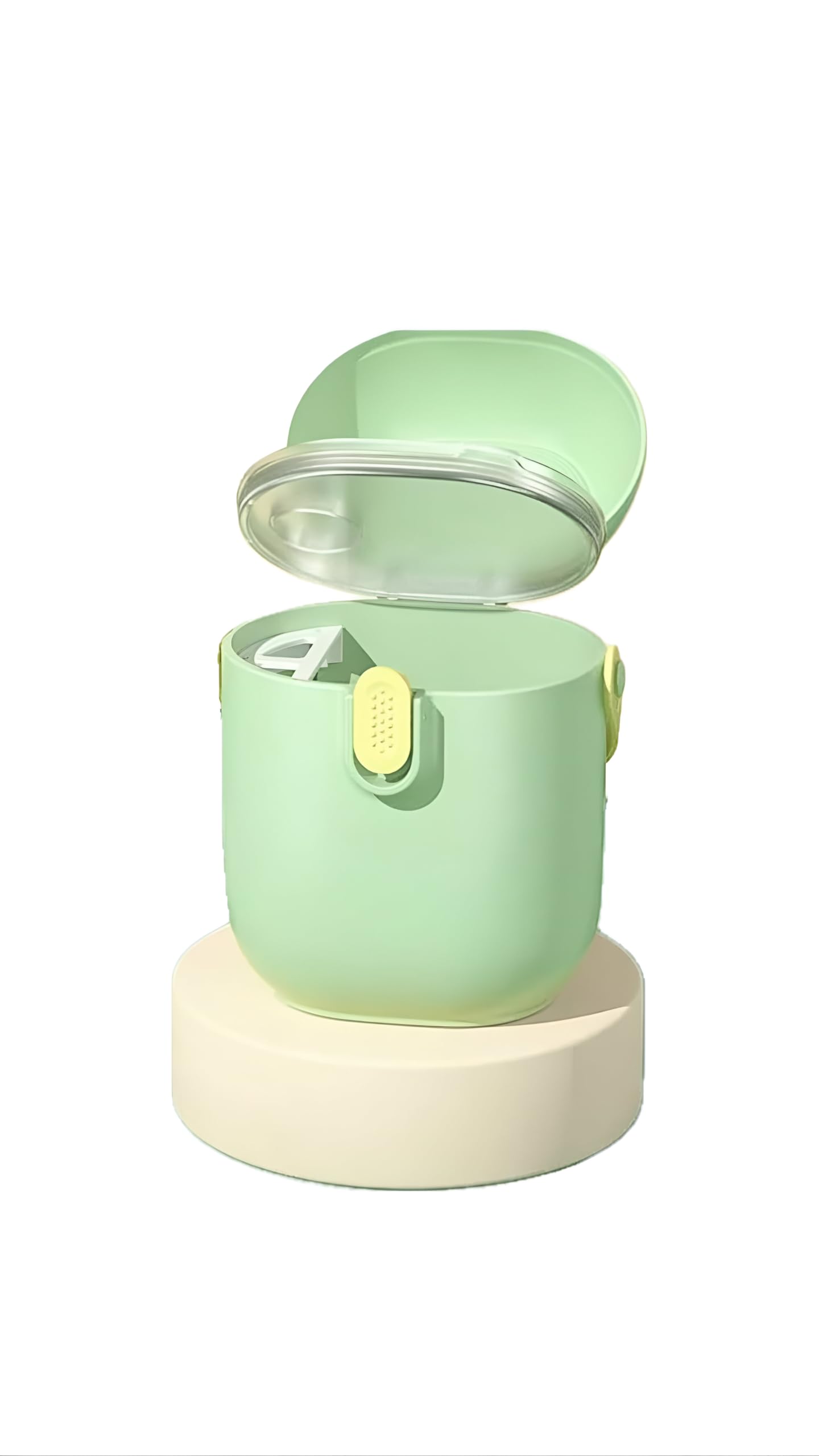 Organic Baby Formula Powder Dispenser - Portable Travel Container for Milk Powder, Snacks & Fruits | Leak-Proof BPA-Free Infant Feeding Accessories | Perfect for Diaper Bags, Strollers & On-The-Go Parenting (Green)