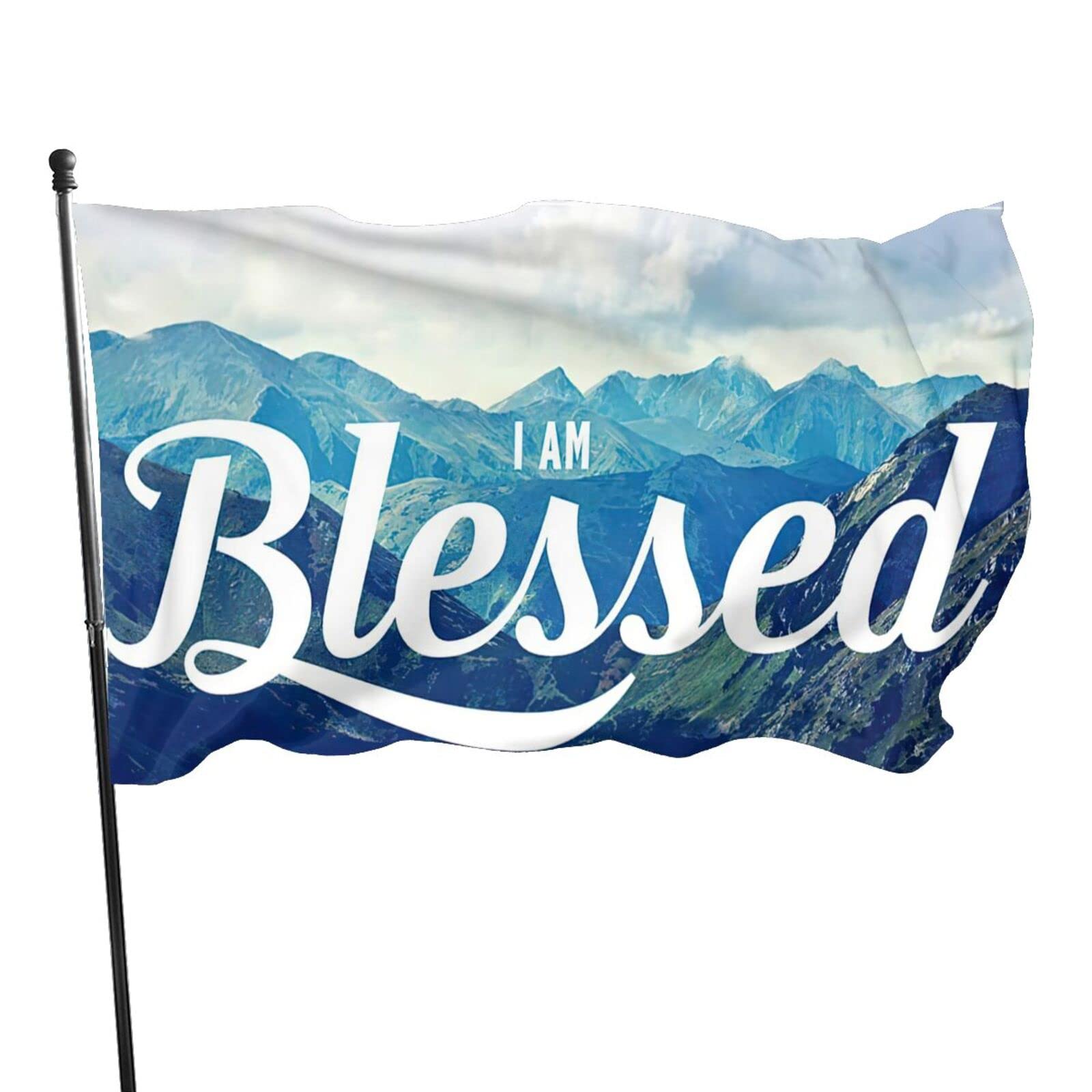 Custom 'I Am Blessed' Garden Flag - Durable Polyester for Outdoor & Indoor Decor - Perfect for Front Yard, Porch, and Home Decoration