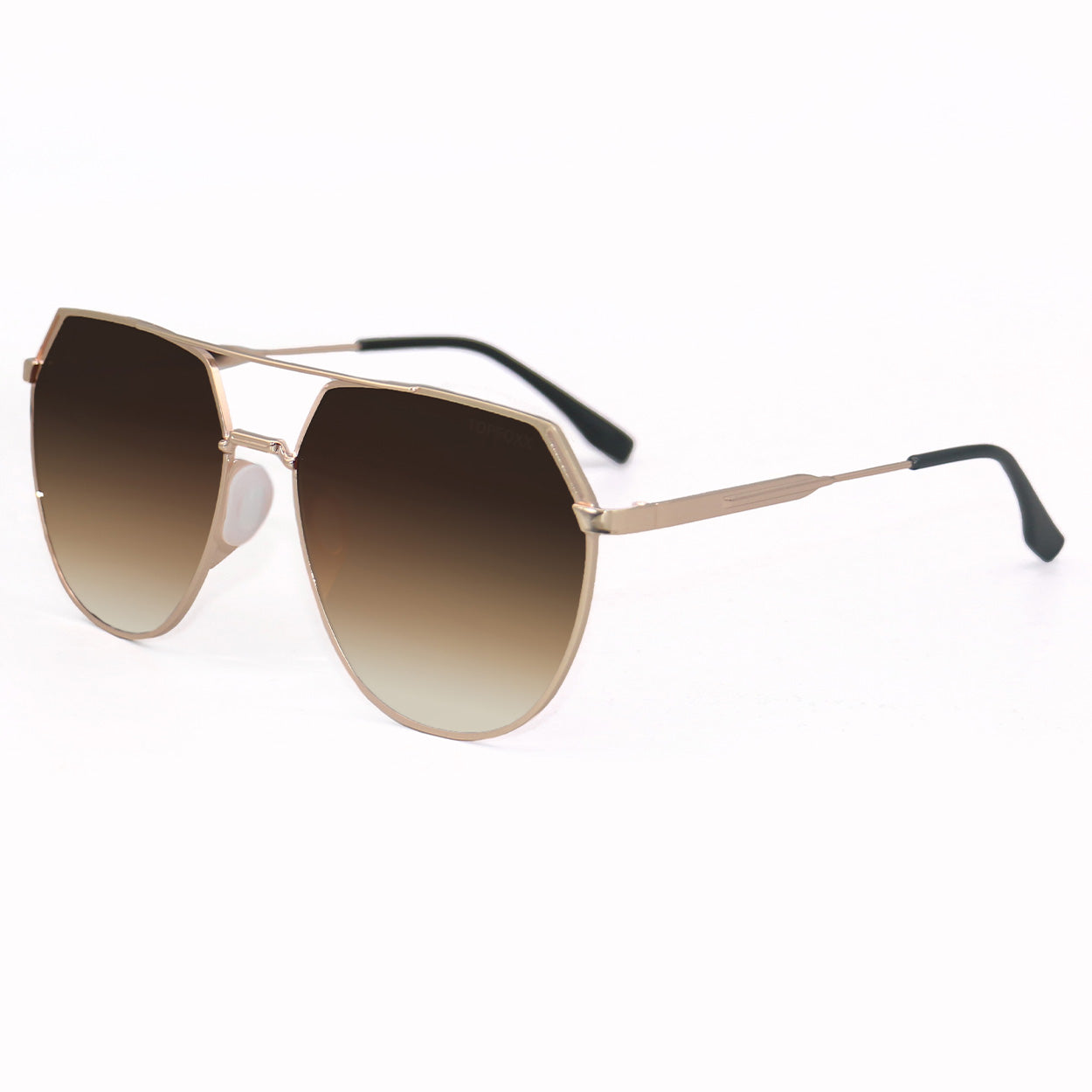 Farrah Brown Tangle-Free Aviator Sunglasses for Women - Polarized UV Protection - Stylish Retro Pilot Shades for Driving, Travel & Outdoor Activities