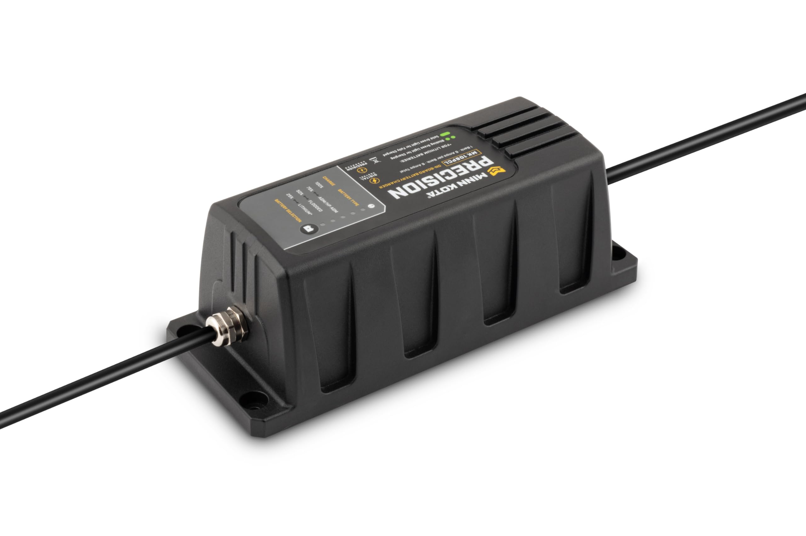 Minn Kota Precision Charger MK 106 PCL - 1 Bank 6A Marine Battery Charger for Boats, Trolling Motors & Watercraft - Fast & Efficient Charging Solution
