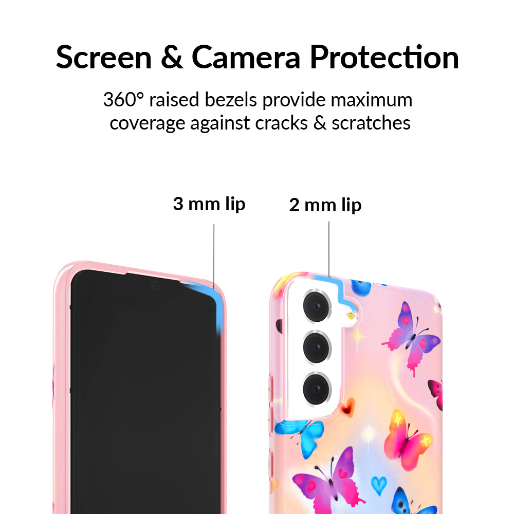 Aura Butterfly Samsung Phone Case - Premium Protective Cover for Samsung Galaxy Series | Perfect for Everyday Use, Travel & Style
