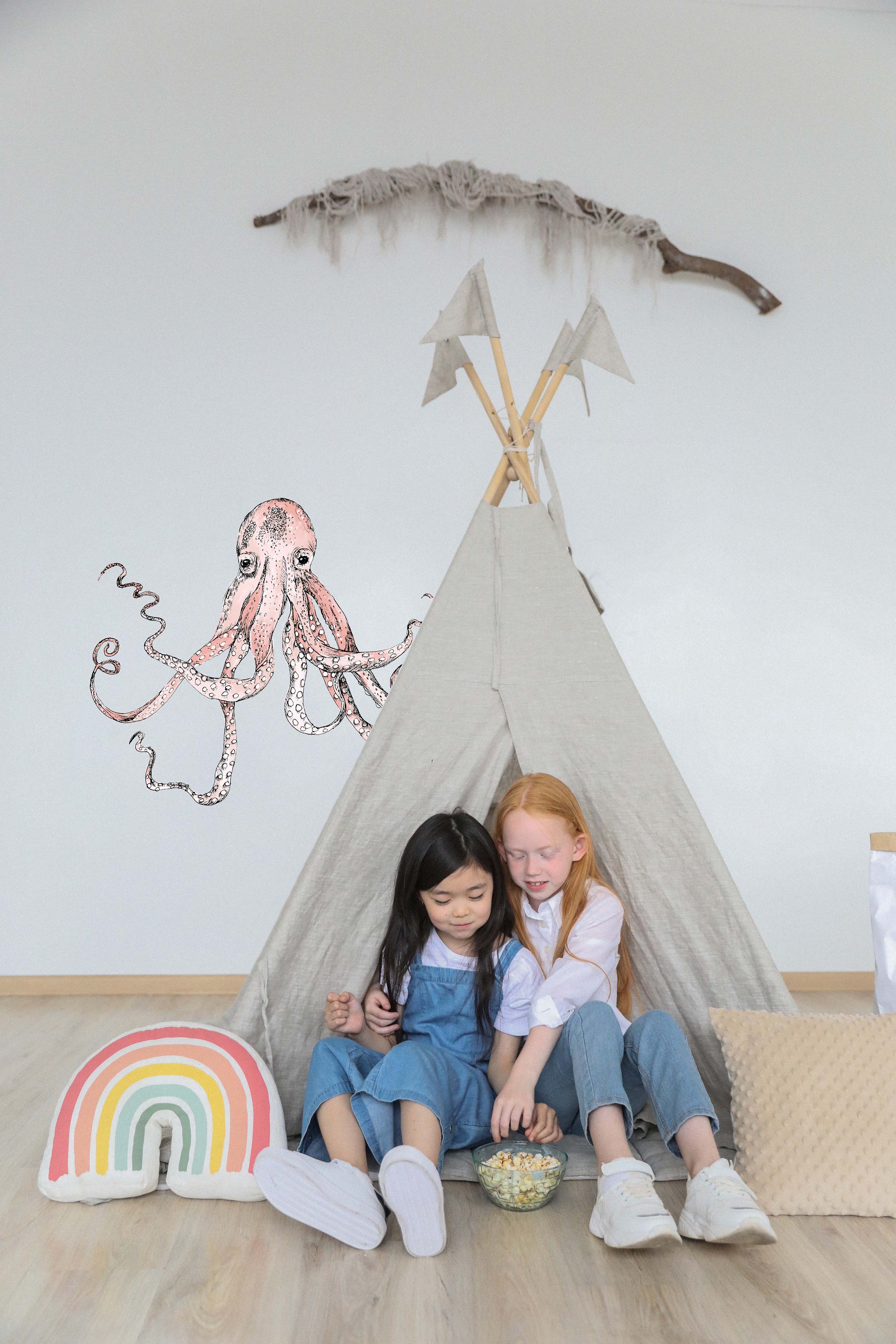 Octopus Wall Sticker - Removable Decal for Kids Room, Nursery, or Office Decor - Perfect for Home, Classroom, and Party Decoration
