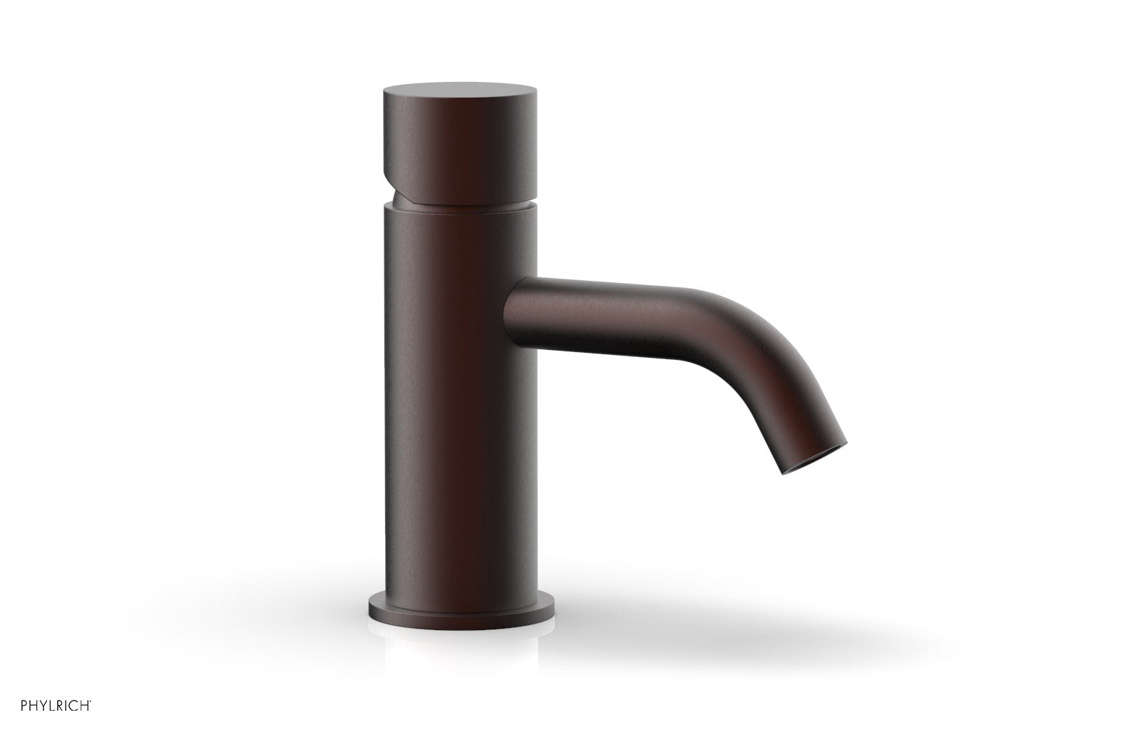 BASIC II Single Hole Bathroom Faucet with Smooth Handle - Modern Waterfall Spout Design for Sink Vanity, Perfect for Home, Hotel, and Office Restroom Renovation