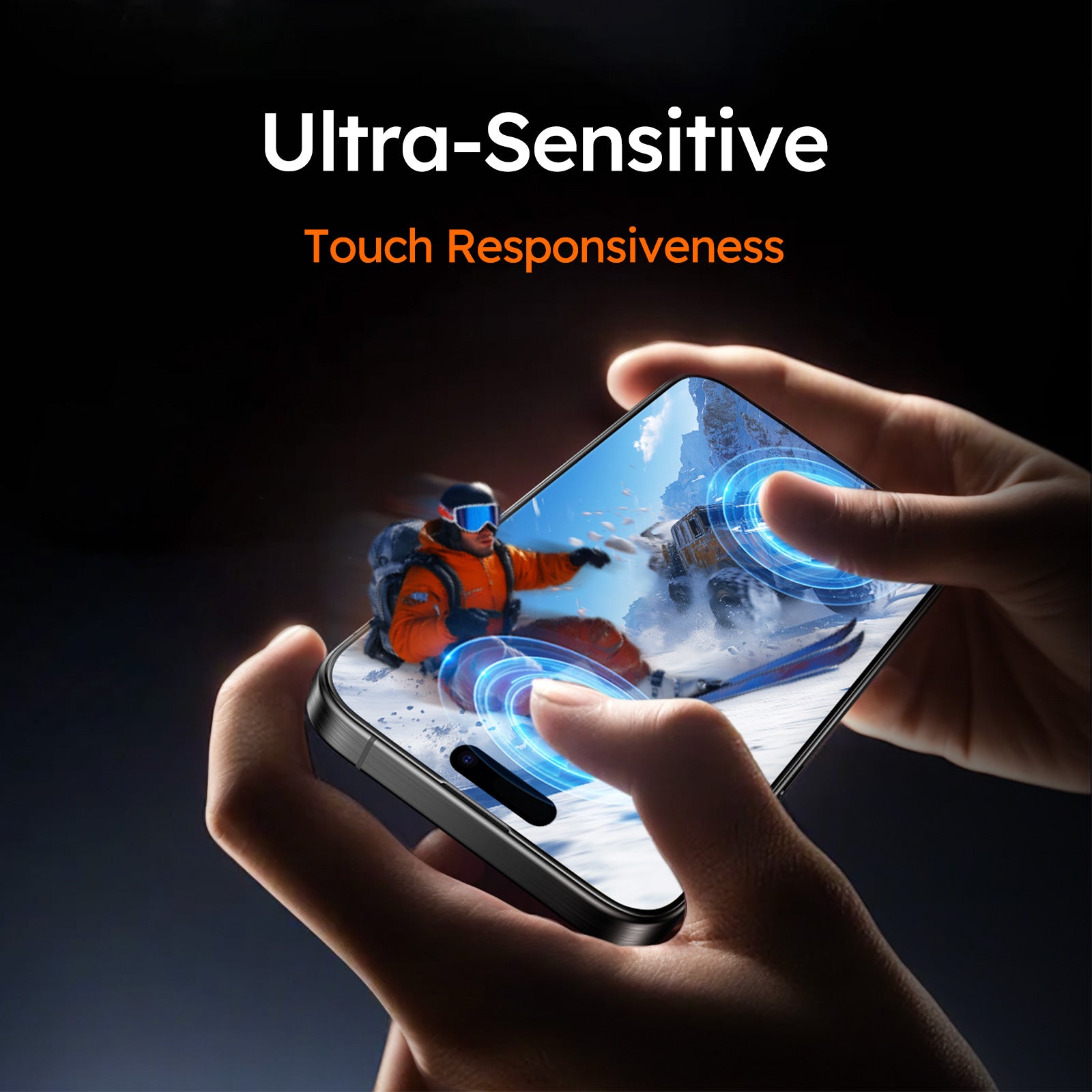 Tempered Glass Screen Protector for iPhone 16 Pro - 9H Hardness, HD Clear, Anti-Scratch & Bubble-Free - Perfect for Work, Gaming & Daily Protection