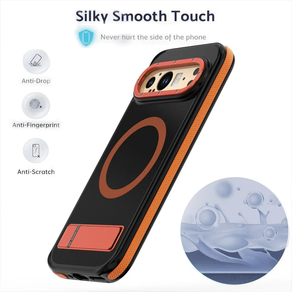 Google Pixel 9 Pro Magnetic Case - Shockproof Hard Shell with Wireless Charging Compatibility | Perfect for Home, Office & Travel Protection