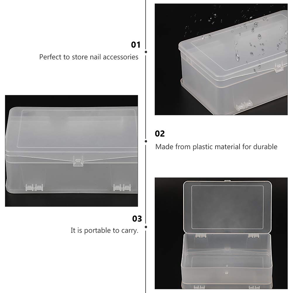 Transparent Nail Art Storage Box for Home & Salon Organizing
