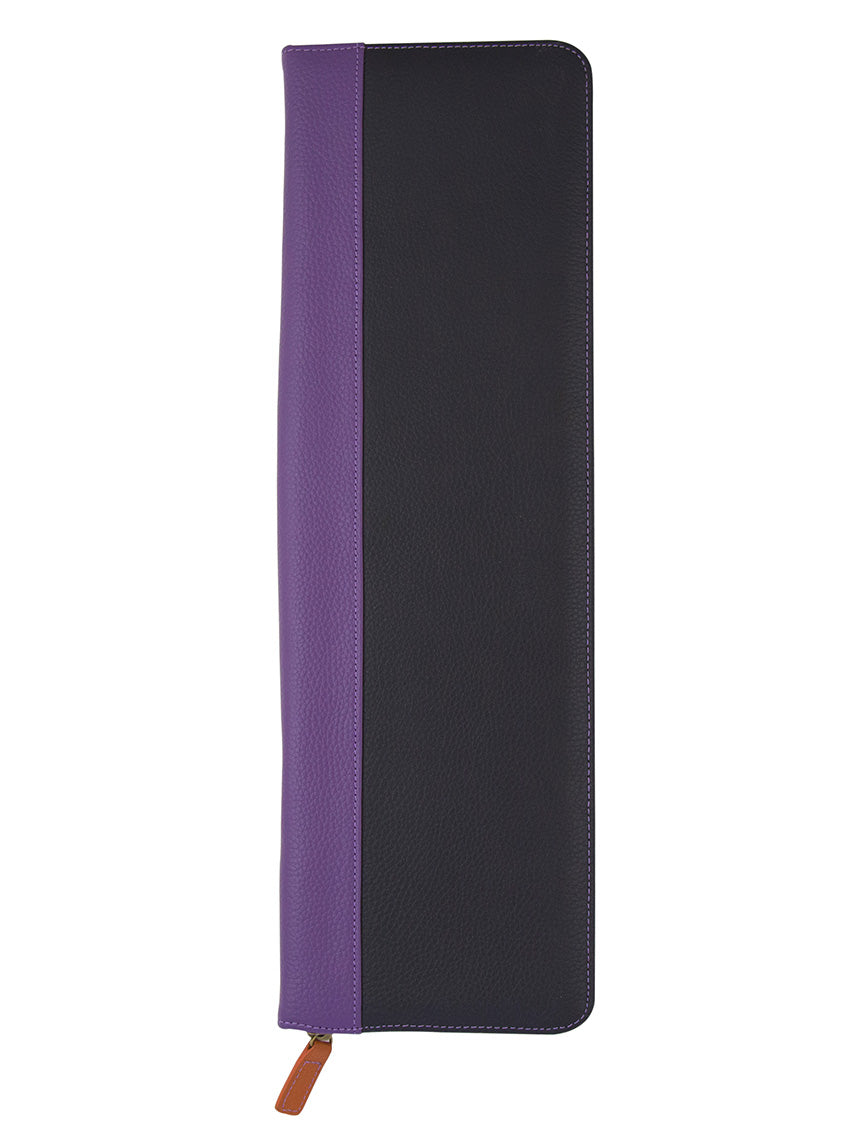 Premium DÉCLIC Leather Tie Folder - Elegant Black Document Organizer for Business Professionals, Office Use & Executive Gifts