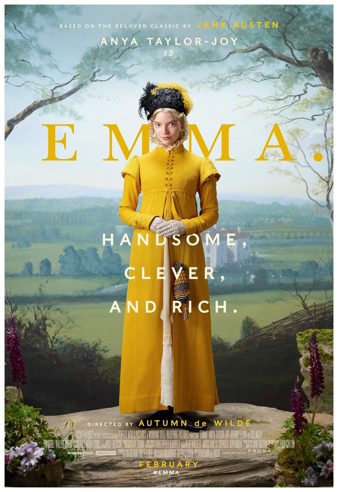 Emma Movie Poster 24x36 Inches - Premium Full Size Film Print - Unframed Wall Art for Home Theater, Bedroom & Office Decor