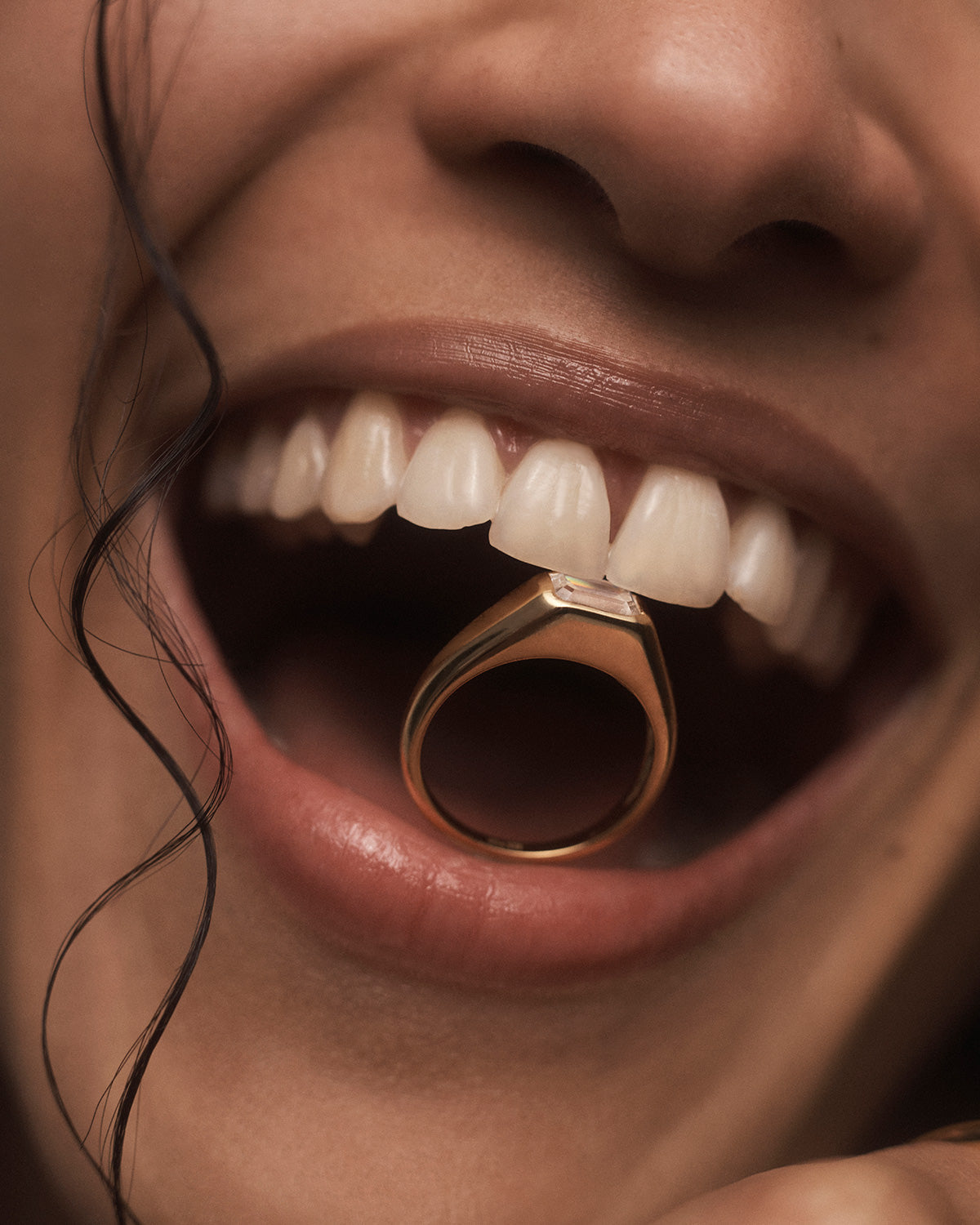GRID Octagon Shimmer Stamp Ring - Unique Geometric Jewelry for Women, Fashion Statement Accessory | Perfect for Parties, Weddings & Everyday Wear