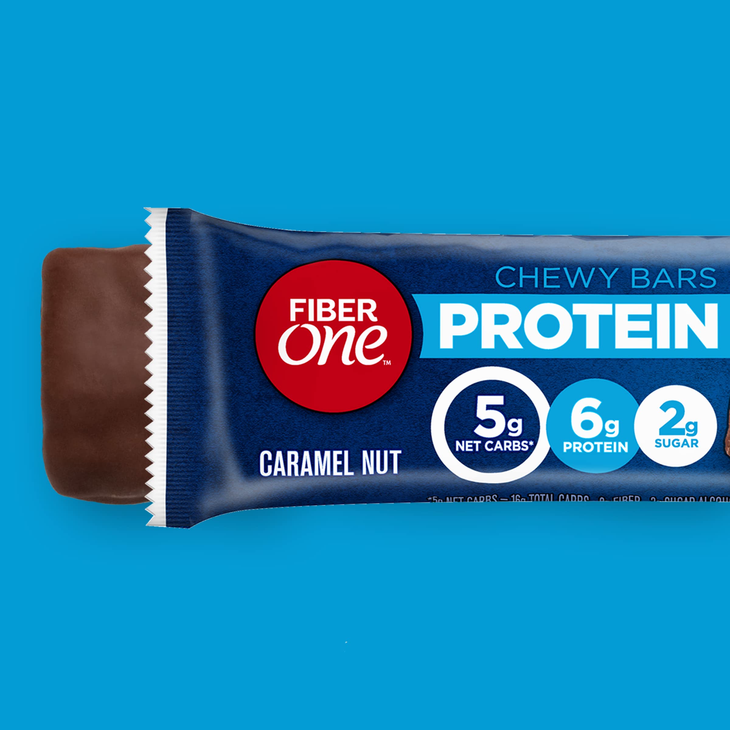 Fiber One Chewy Protein Bars - Caramel Nut Flavor, High Protein Snack Bars (10 Count) | Healthy On-the-Go Breakfast & Post-Workout Energy Boost