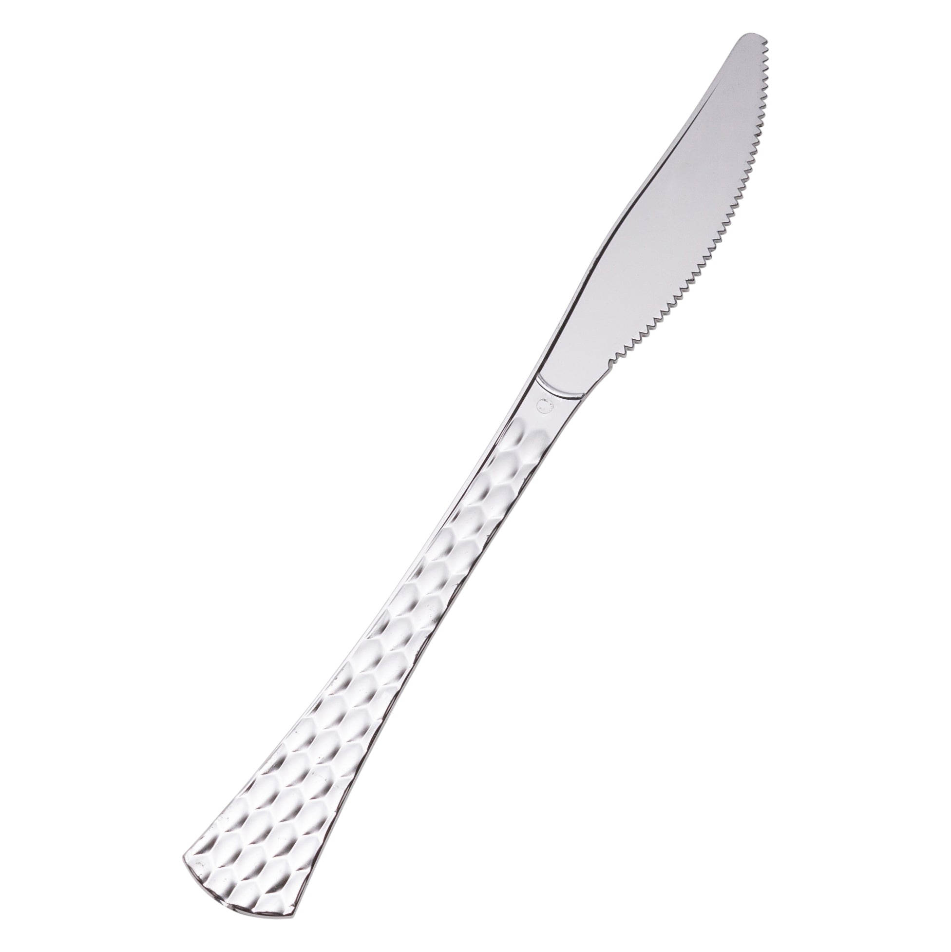 Disposable Shiny Metallic Silver Flatware Set - Elegant Plastic Cutlery for Parties, Weddings & Events - Perfect for Glamorous Dining & Special Occasions