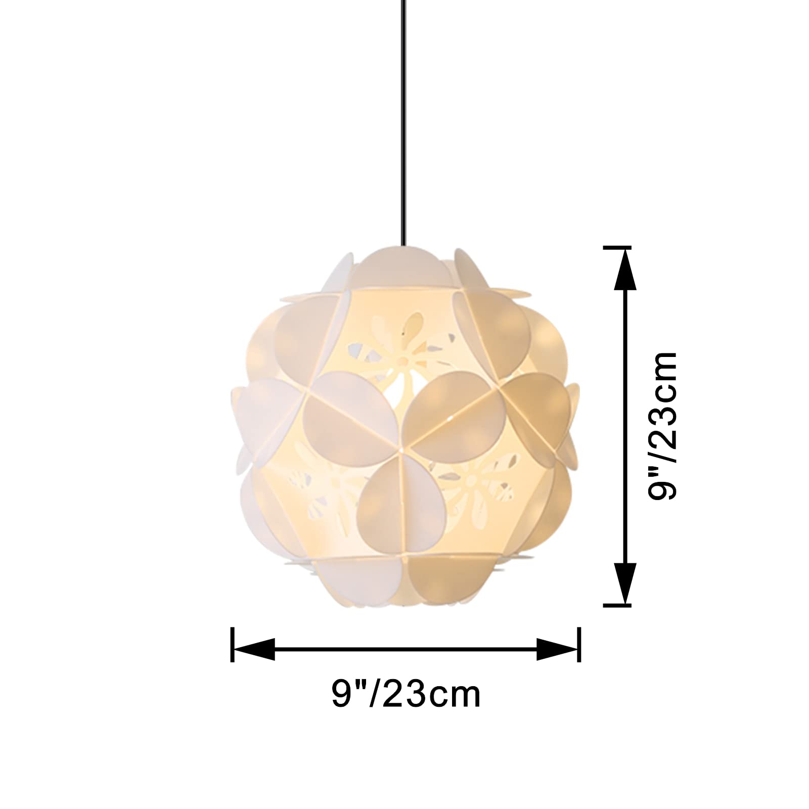 Dimmable Plug-in Pendant Light with Motion Sensor - 15ft Adjustable Cord & Ceramic Bowl Shade, Automatic On/Off, White (1 Pack) - Perfect for Bedroom, Kitchen Island, Dining Room, and Home Decor