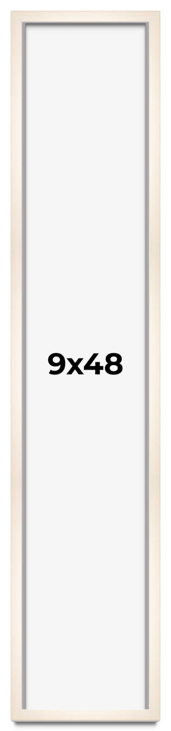 CountryArtHouse 9x48 Whitewashed Solid Wood Picture Frame - 0.8125