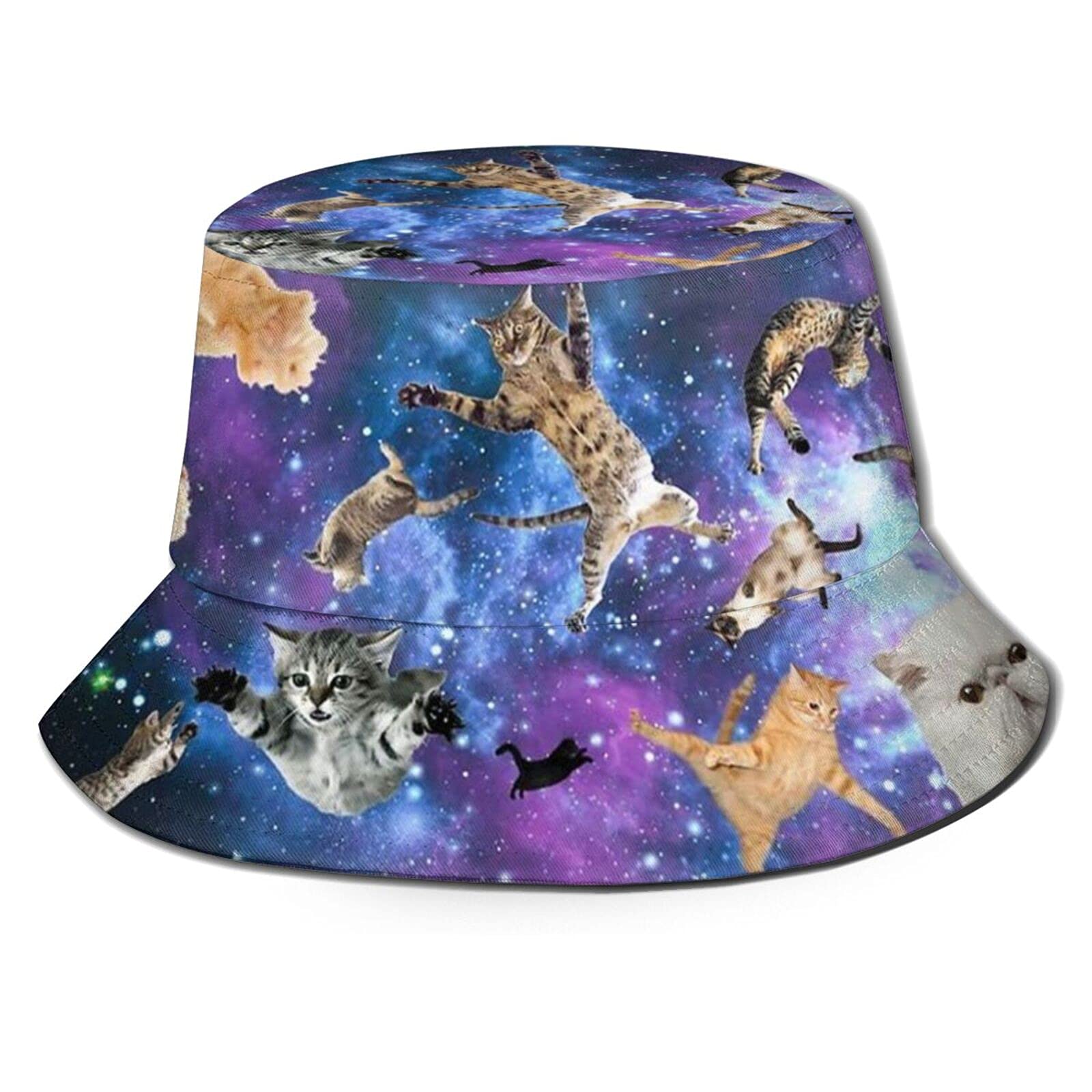 Cute Cat Printed Bucket Hat for Men & Women - Unisex Sun Hat for Cat Lovers - Perfect for Outdoor Activities, Beach, Hiking & Summer Fashion