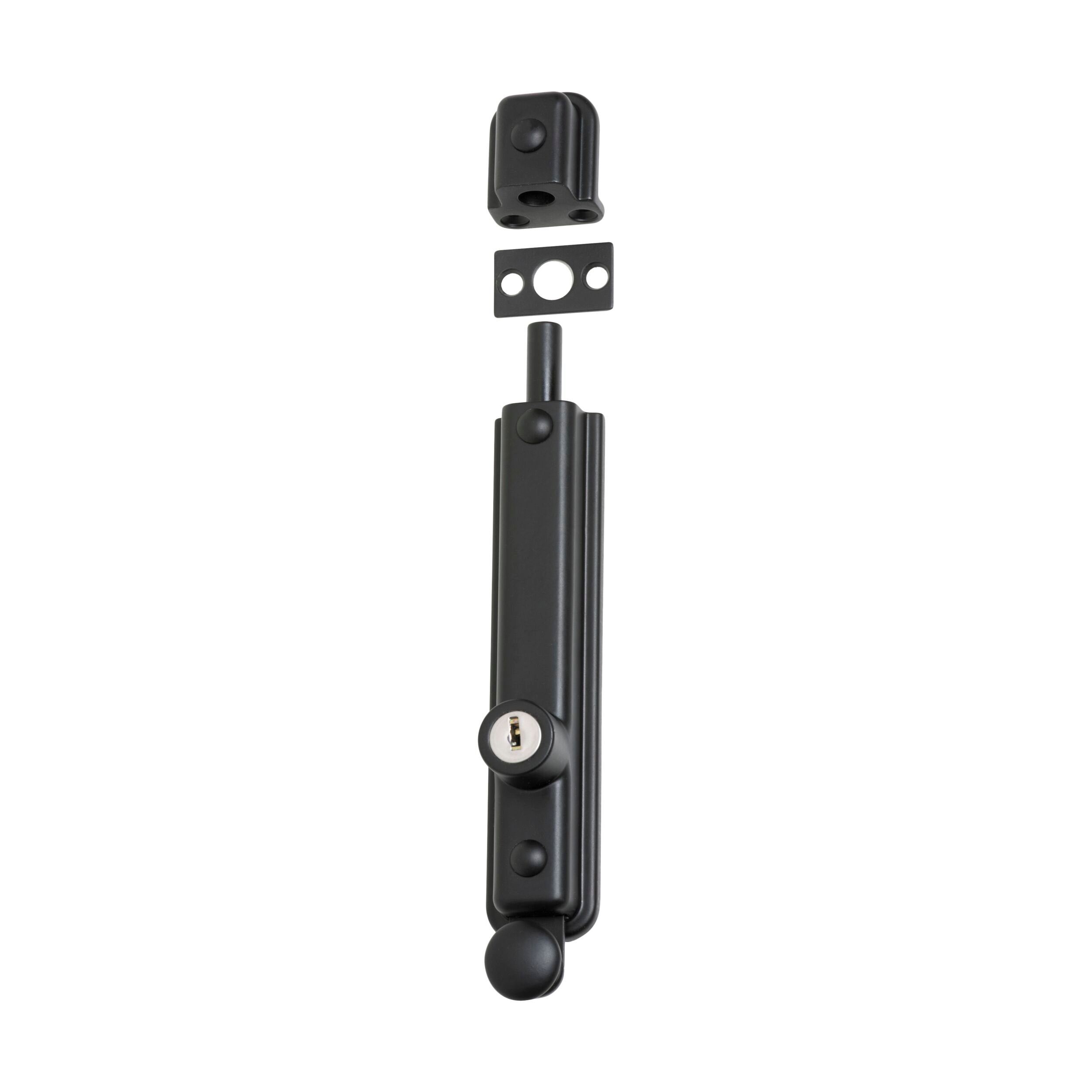 1339 Surface Bolt Locking Zinc Alloy Matte Black 5.9