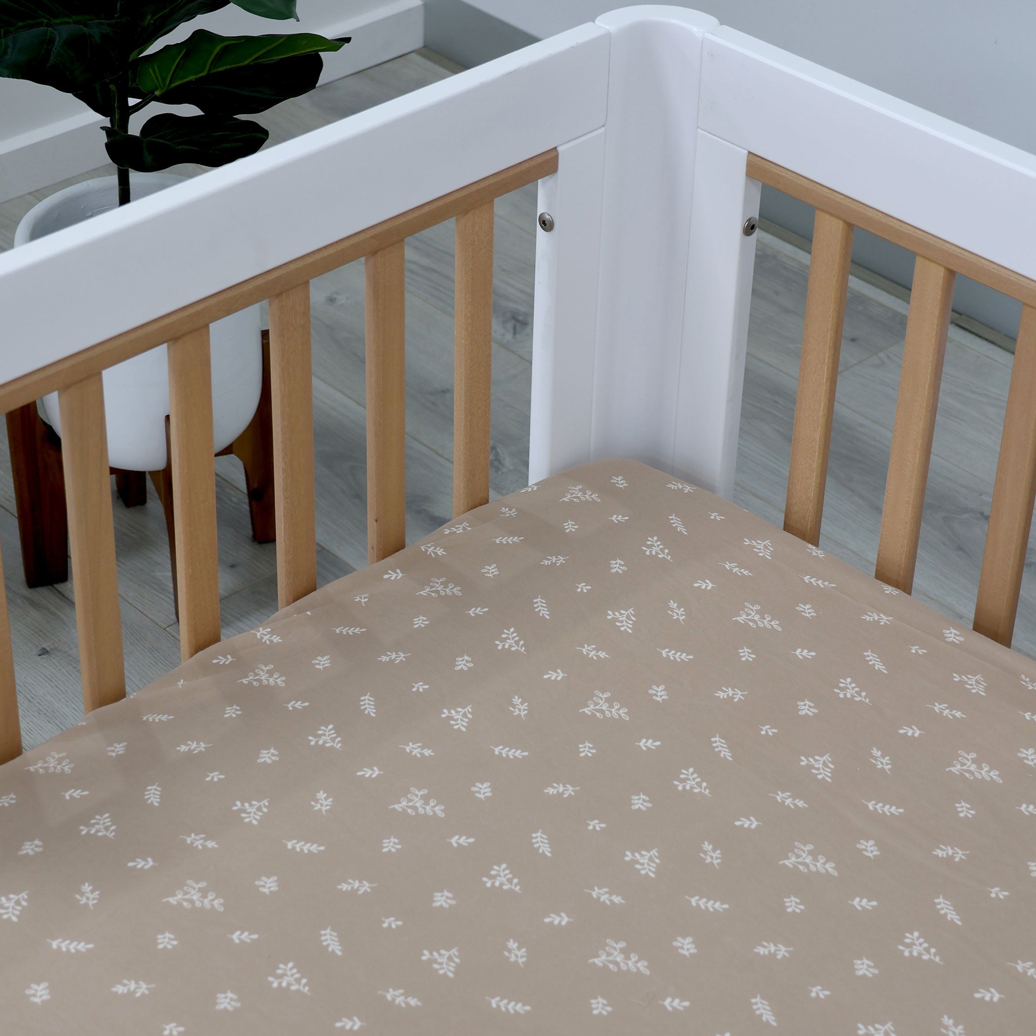 Organic Cotton 2-Pack Crib Fitted Sheets - Soft Breathable Baby Bedding, Chestnut Brown - Perfect for Nursery, Daycare & Travel Cribs