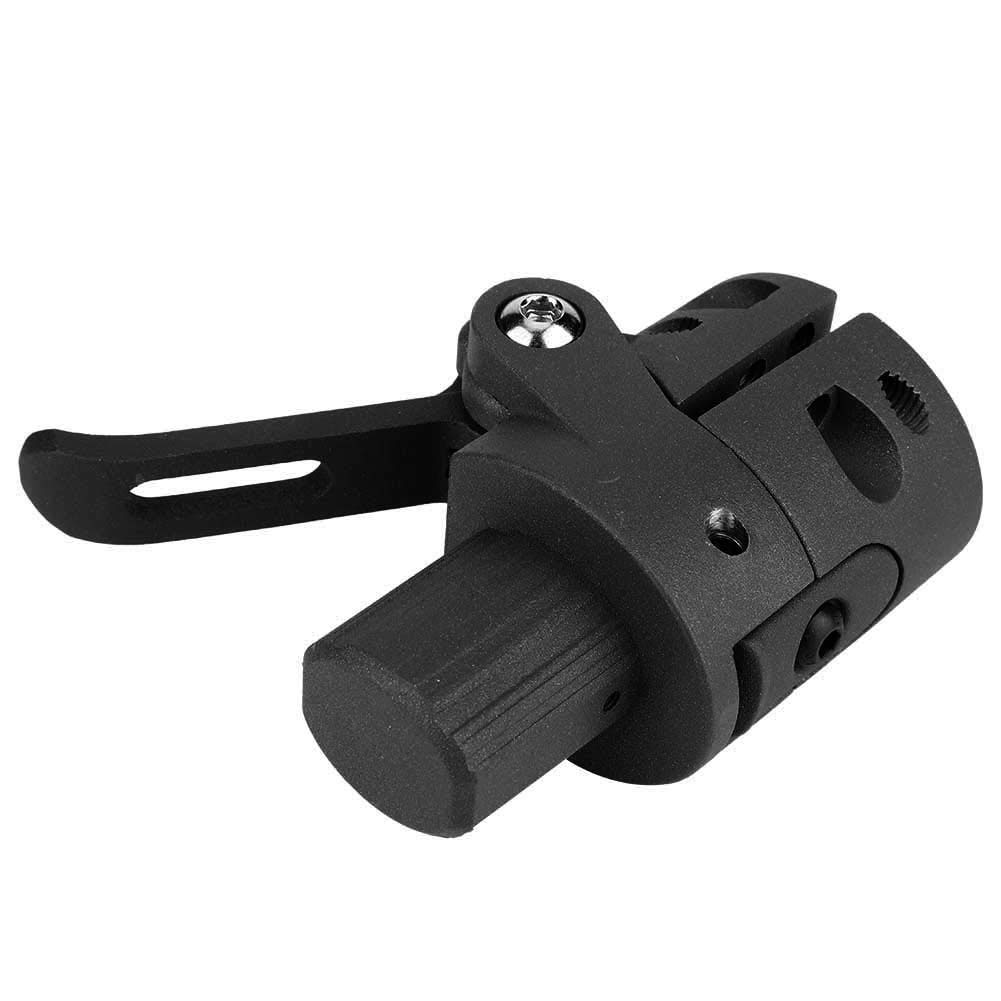 Black Aluminum Alloy Folding Pole Base Replacement for M365 Electric Scooter - Durable Spare Part for Commuting & Urban Travel
