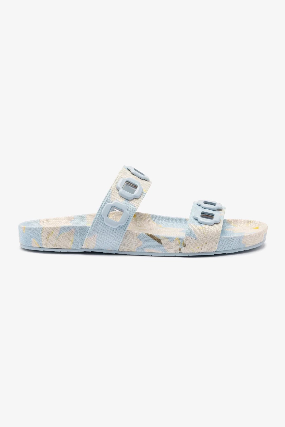 Milan Slide Sandals - Maya Printed Raffia Espadrilles for Women | Summer Beach Wedding Casual Shoes | Perfect for Vacations, Parties & Outdoor Events