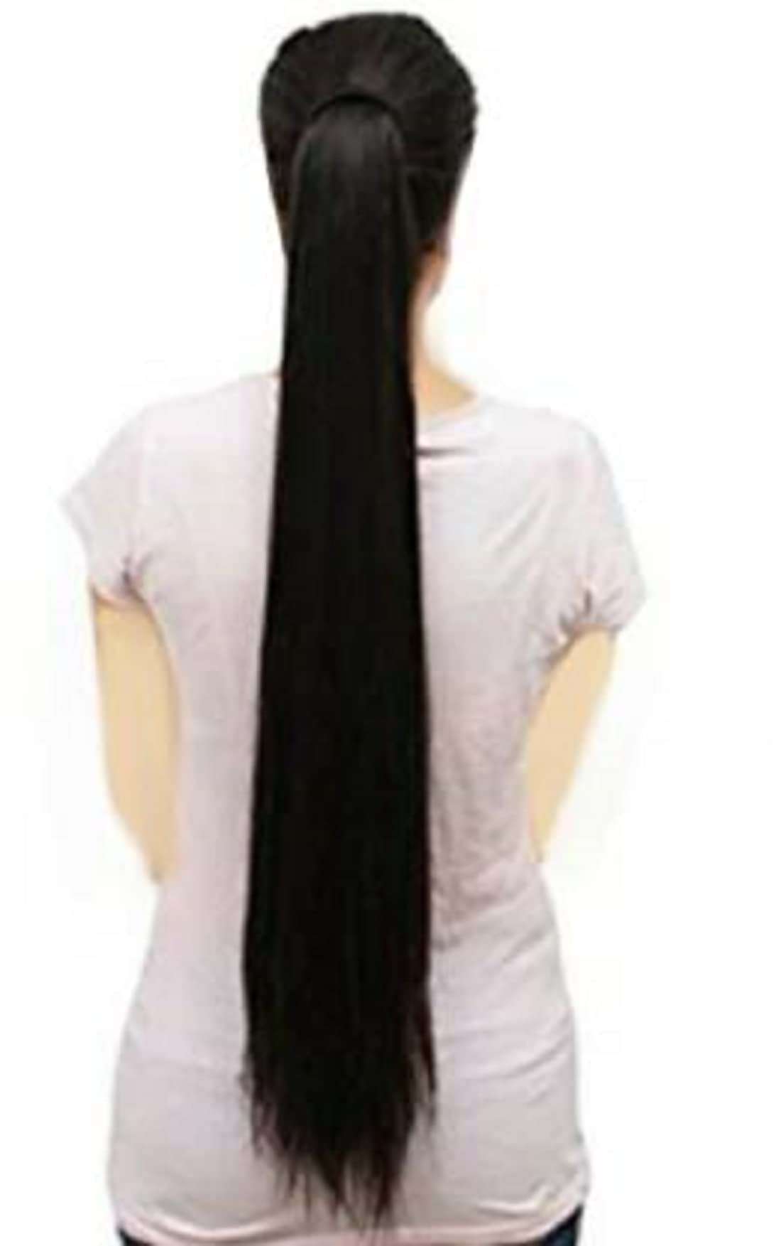 Abrish Straight Black Stylish Synthetic Ponytail Hair Extension - Perfect for Parties, Cosplay & Everyday Glam