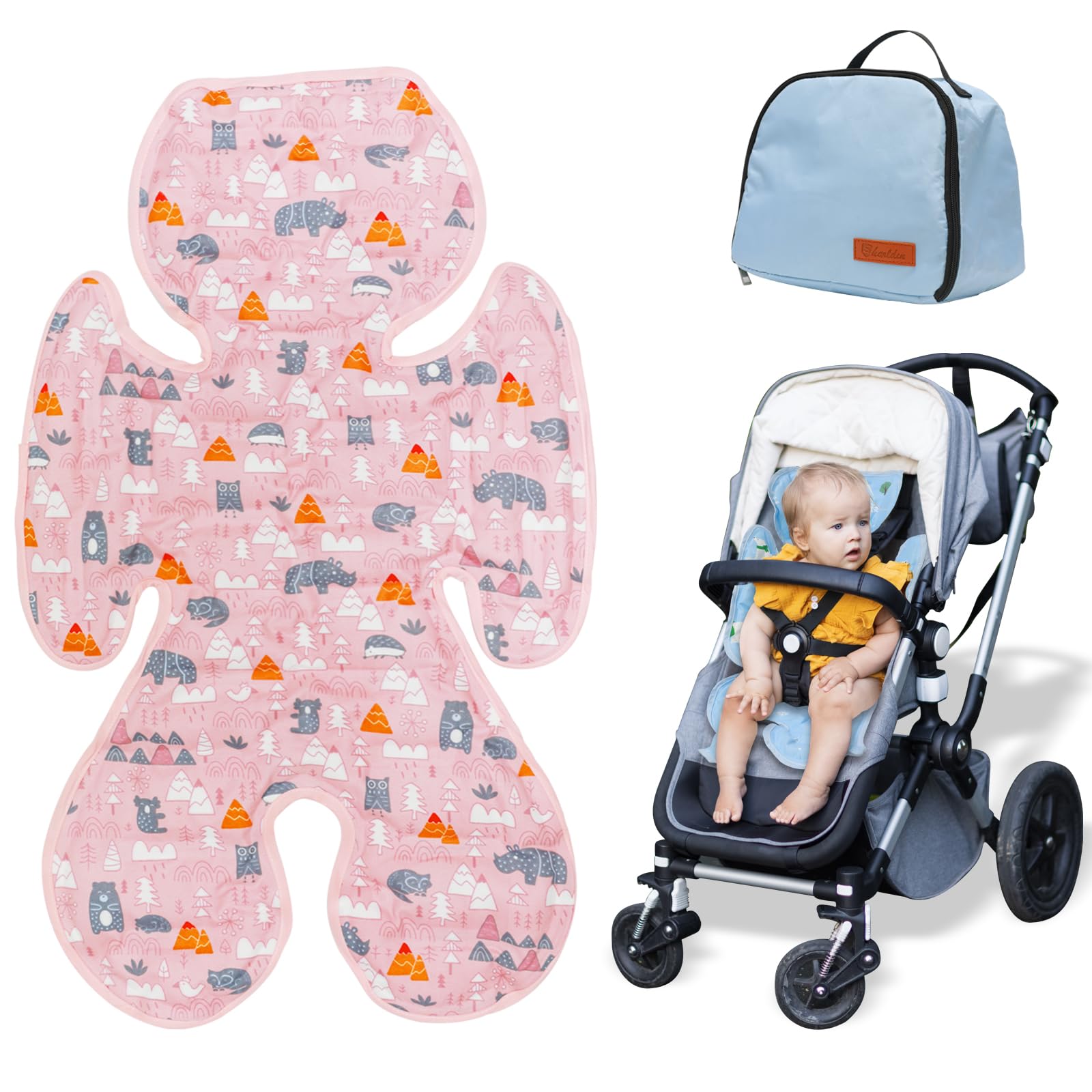 Toddler Car Seat Cooling Pad - Double Sided Gel Cooling Mat for Baby Stroller, Child Safety Seat & High Chair | Summer Cool Comfort for Kids | Pink Baby Cooling Cushion | Perfect for Hot Car Rides, Outdoor Walks & Indoor Use
