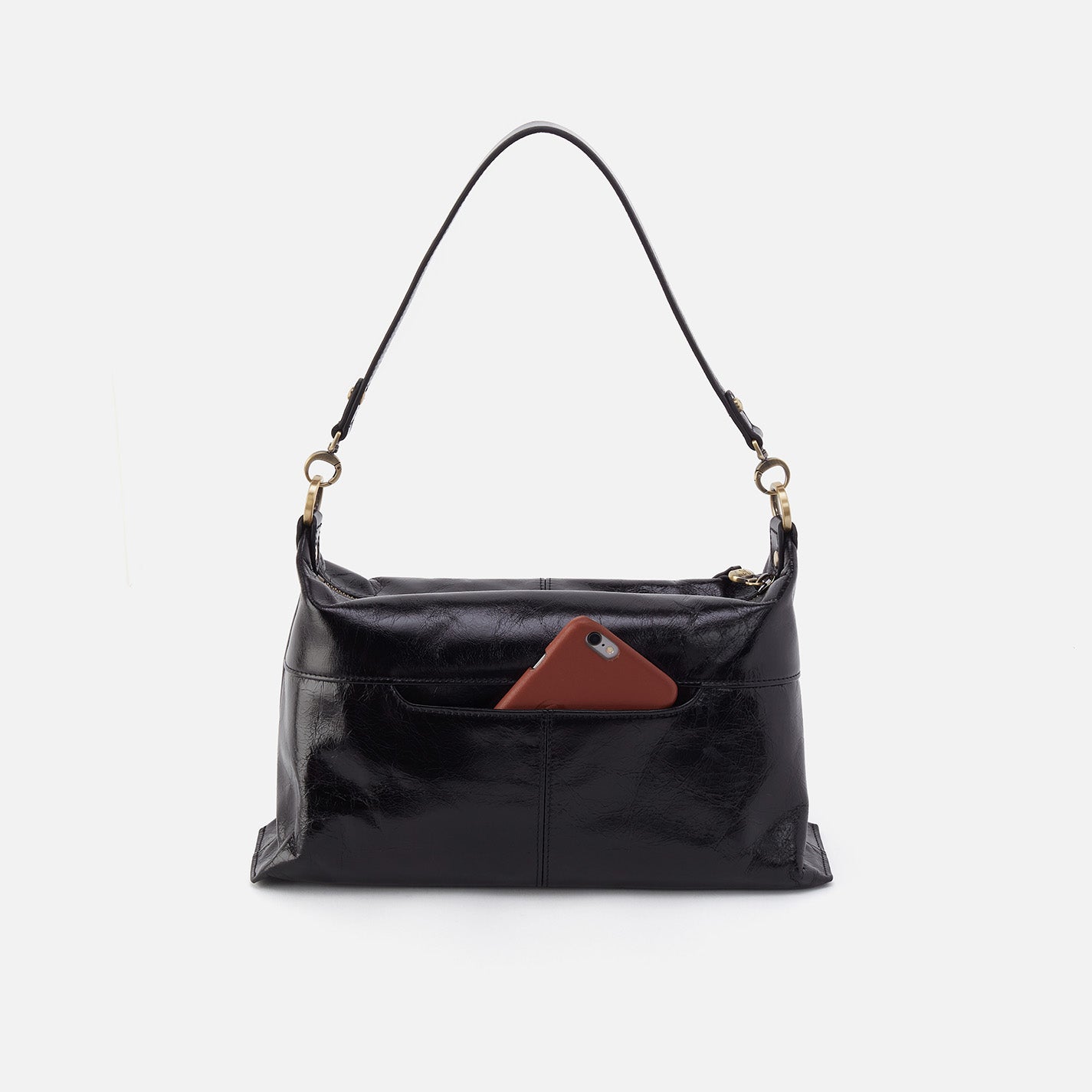 Avon Polished Leather Shoulder Bag - Black | Stylish & Durable for Work, Travel & Everyday Use