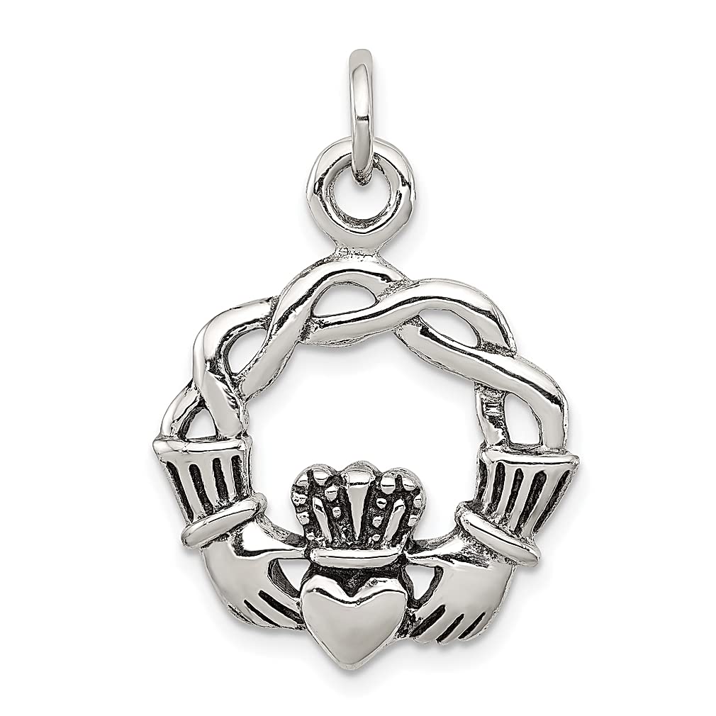 925 Sterling Silver Irish Claddagh Celtic Knot Pendant Necklace for Women - Elegant Celtic Jewelry Gift for Her, Perfect for Valentine's Day, Anniversary & Mother's Day Gifts