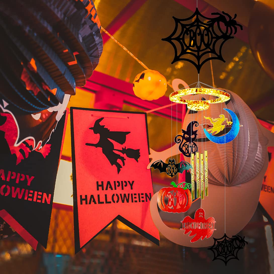 8-Piece Halloween Spider Wind Chime Silicone Molds for DIY Resin Crafting - Epoxy Resin Casting Kit for Spooky Home Decor, Garden Ornaments & Unique Handmade Gifts
