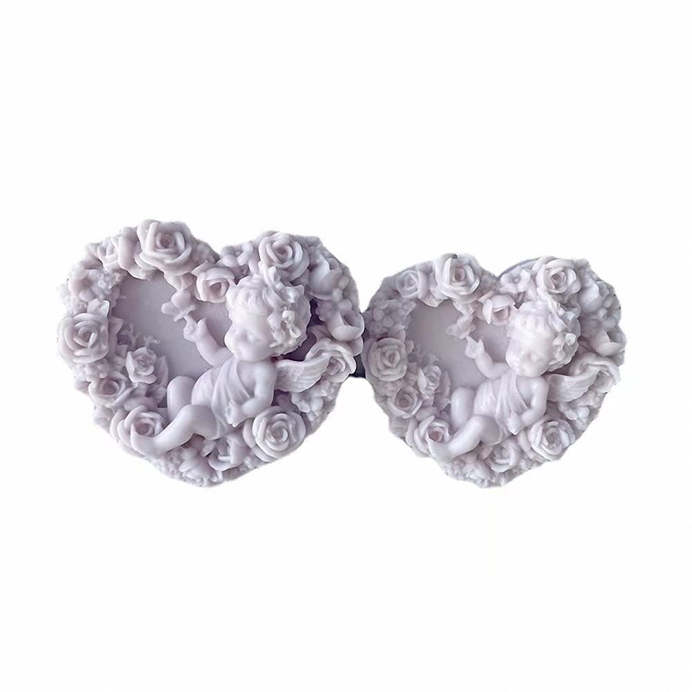 Premium Angel Silicone Mold Set for DIY Soap, Candle & Fondant Crafts - Perfect for Baby Showers, Birthday Parties & Cake Decorations - Ideal for Home Baking, Wedding Favors & Holiday Gift Making