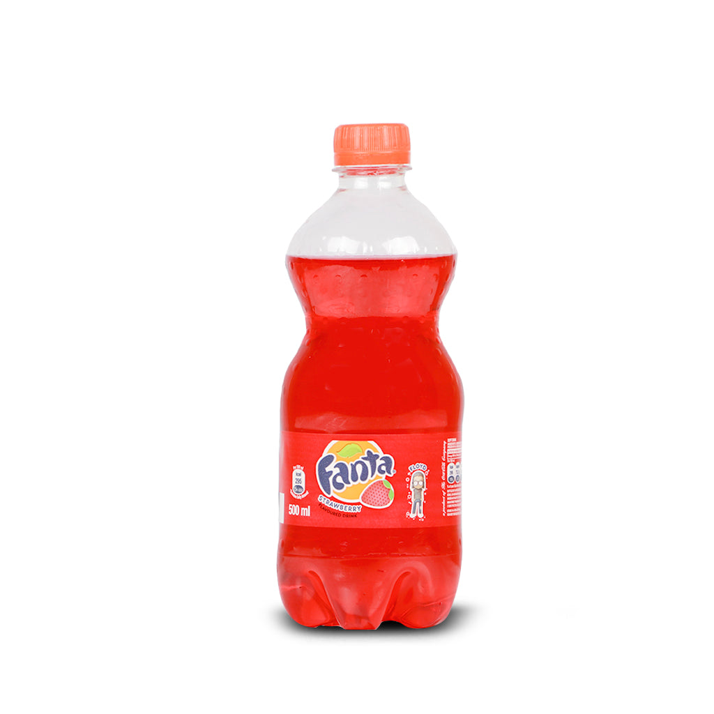 Fanta Strawberry Soda Drink - 16.9 Fl Oz (500ml) - Refreshing Carbonated Beverage for Parties, Picnics & Summer BBQs