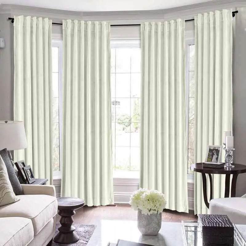 Luxury Birkin Velvet Curtains - Soft Blackout Drapes for Living Room & Bedroom - Premium Soundproof Thermal Insulated Window Treatments for Home Decor