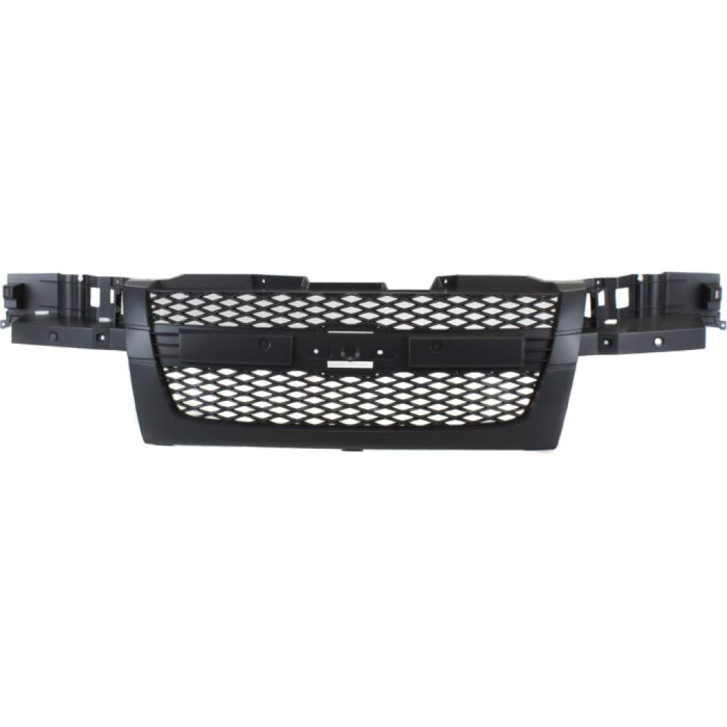2004-2012 Chevy Colorado Grille Assembly Replacement - Black Mesh Insert & Paintable Shell - 2-Piece Durable Plastic Design - GM1200518 12335794 - Perfect for Off-Roading & Truck Customization