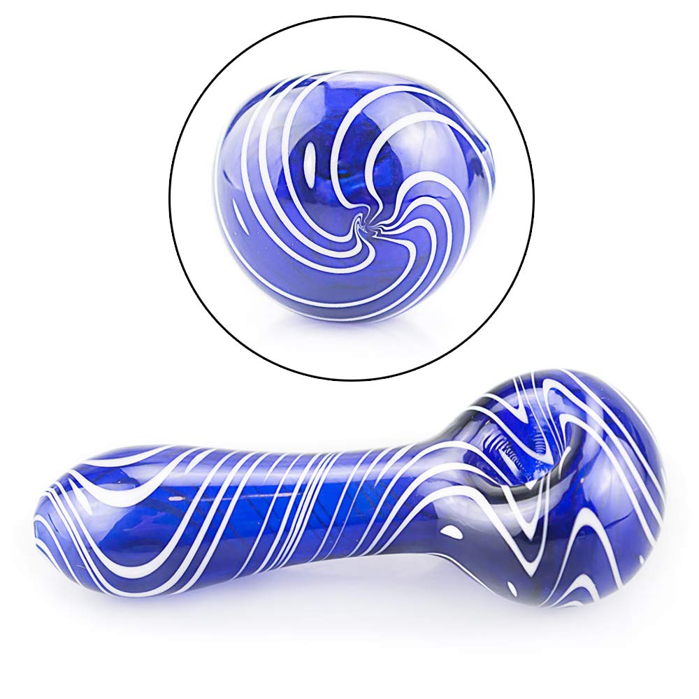 Clear Glass Salad Bowls Set - Decorative Fruit Serving Dishes for Kitchen, Dining & Party (Blue) - Perfect for Entertaining, Fruit Display & Home Decor