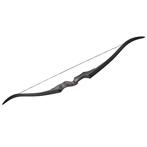 60 Inch Black Hunter Takedown Recurve Bow and Arrow Kit - 25-65 Lbs Wooden Traditional Longbow for Hunting, Target Practice & Outdoor Sports | Right/Left Hand Options | Perfect for Beginners & Archers