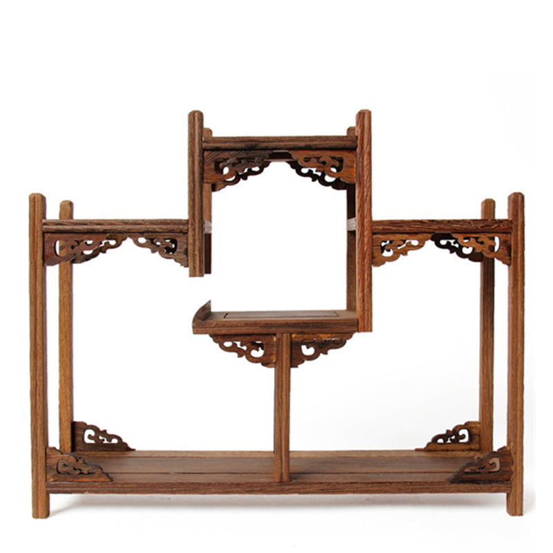 Premium Solid Wood Tea Ware Shelf - Handcrafted Tea Storage Organizer for Tea Pots, Cups & Accessories - Perfect for Tea Lovers, Home & Office Decor