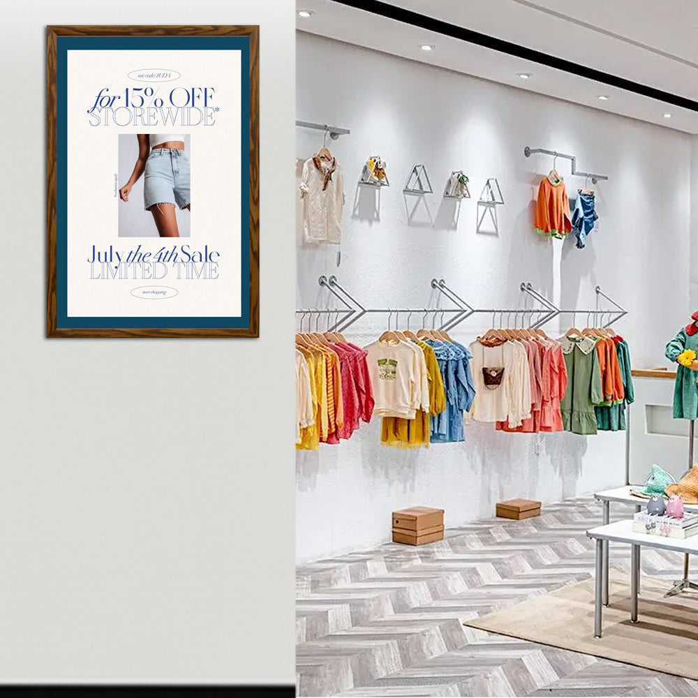 Premium 22x28 Designer Wood Snap Frames for Posters - 3 Wide Matboard Included - Perfect for Home Decor, Office Displays & Art Gallery Exhibitions