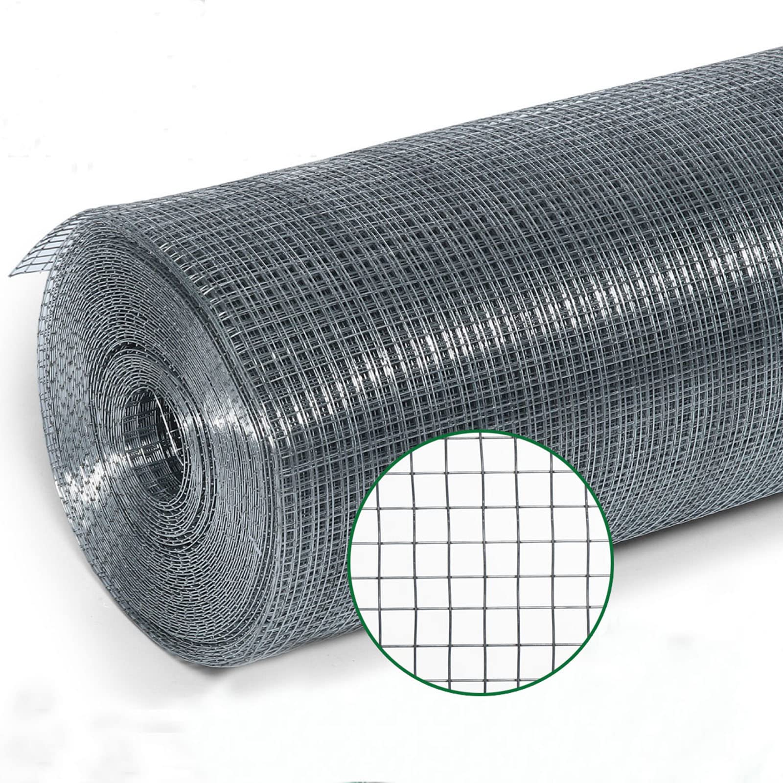 19 Gauge Hot Dipped Galvanized Chicken Wire Fence - 36in x 50ft, 1/2 Inch Mesh Hardware Cloth for Chicken Coops, Garden Protection, Vegetable Beds & DIY Home Improvement Projects | Durable Animal Barrier & Plant Support Solution
