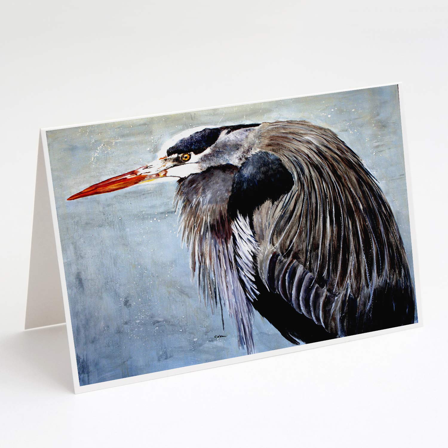 Blue Heron Greeting Cards Set of 8 with Envelopes | A7 Blank Note Cards 5x7 | Whimsical Bird Design | Perfect for Thank You Cards, Birthday Wishes & Special Occasions