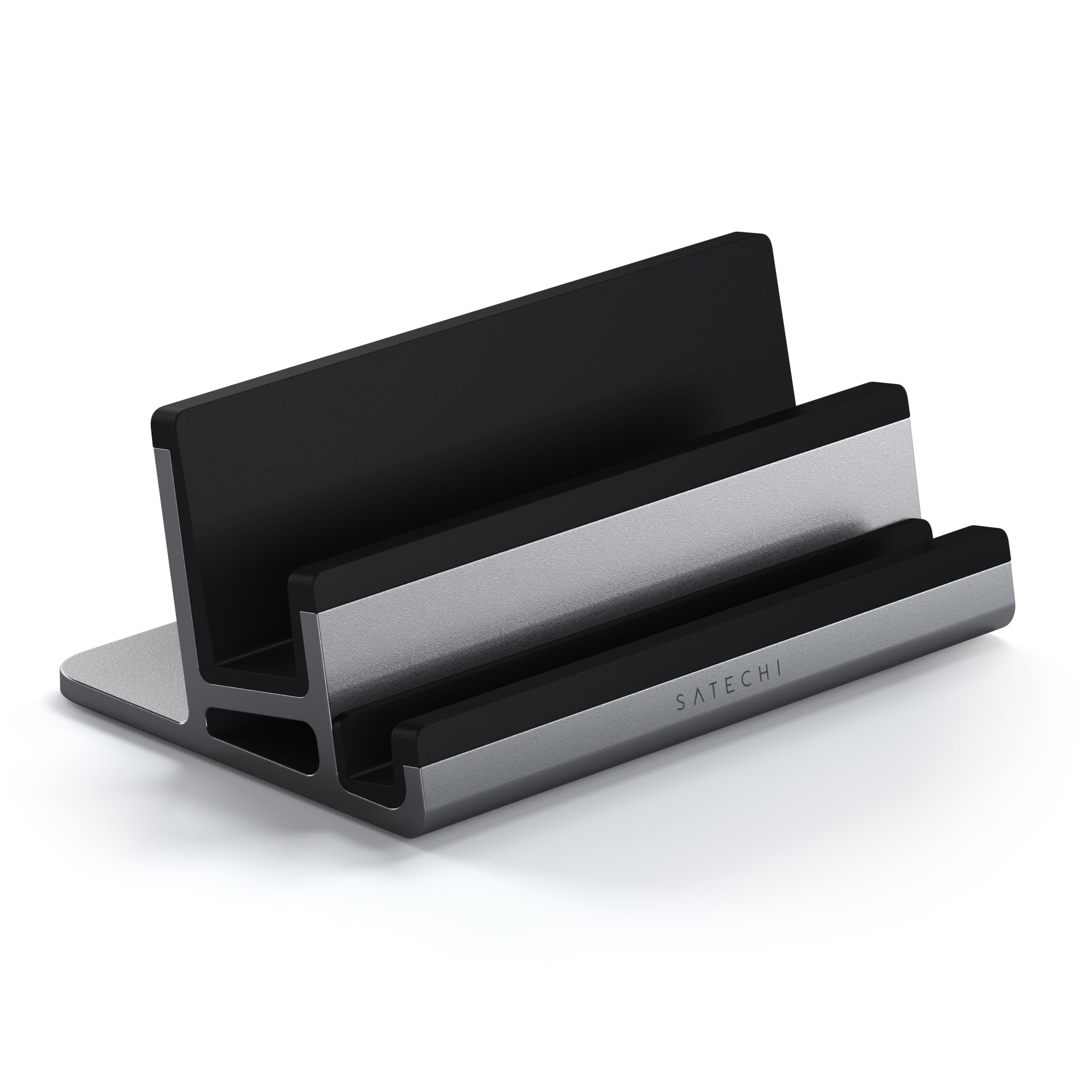 Satechi Dual Vertical Aluminum Stand for MacBook, iPad & iPhone - Universal Laptop & Tablet Holder for MacBook Pro/Air, iPad Pro/Air/Mini, iPhone 16/15/14/13/12 - Perfect for Home, Office & Workspace Organization