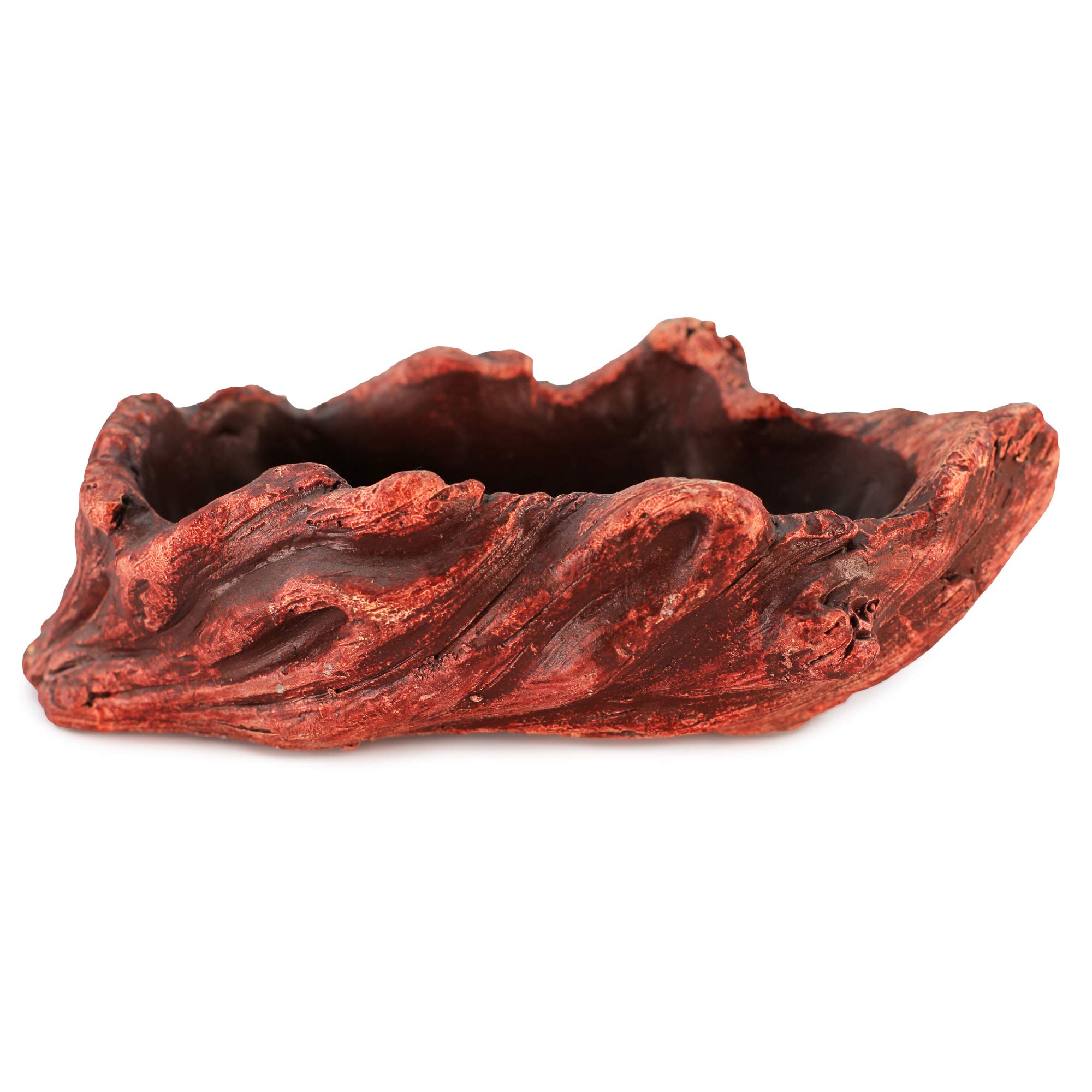 Ceramic Wood Planter Pot for Indoor Plants - Unique Log Design Succulent & Flower Pot (Redwood Ridge) - Perfect for Home Decor, Office Desk, and Gift Ideas