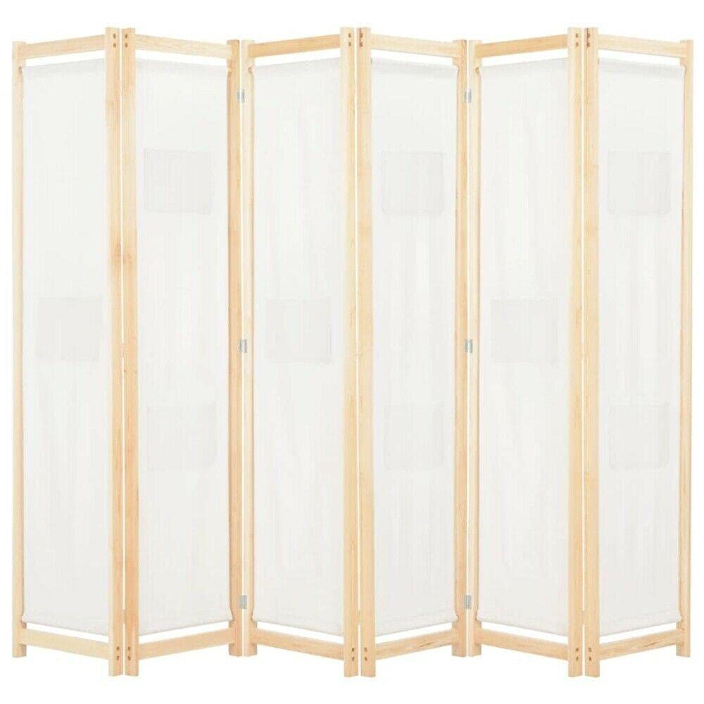 CompreDH 6-Panel Folding Room Divider - Privacy Screen, Wall Partition & Room Separator for Home, Office, and Event Spaces