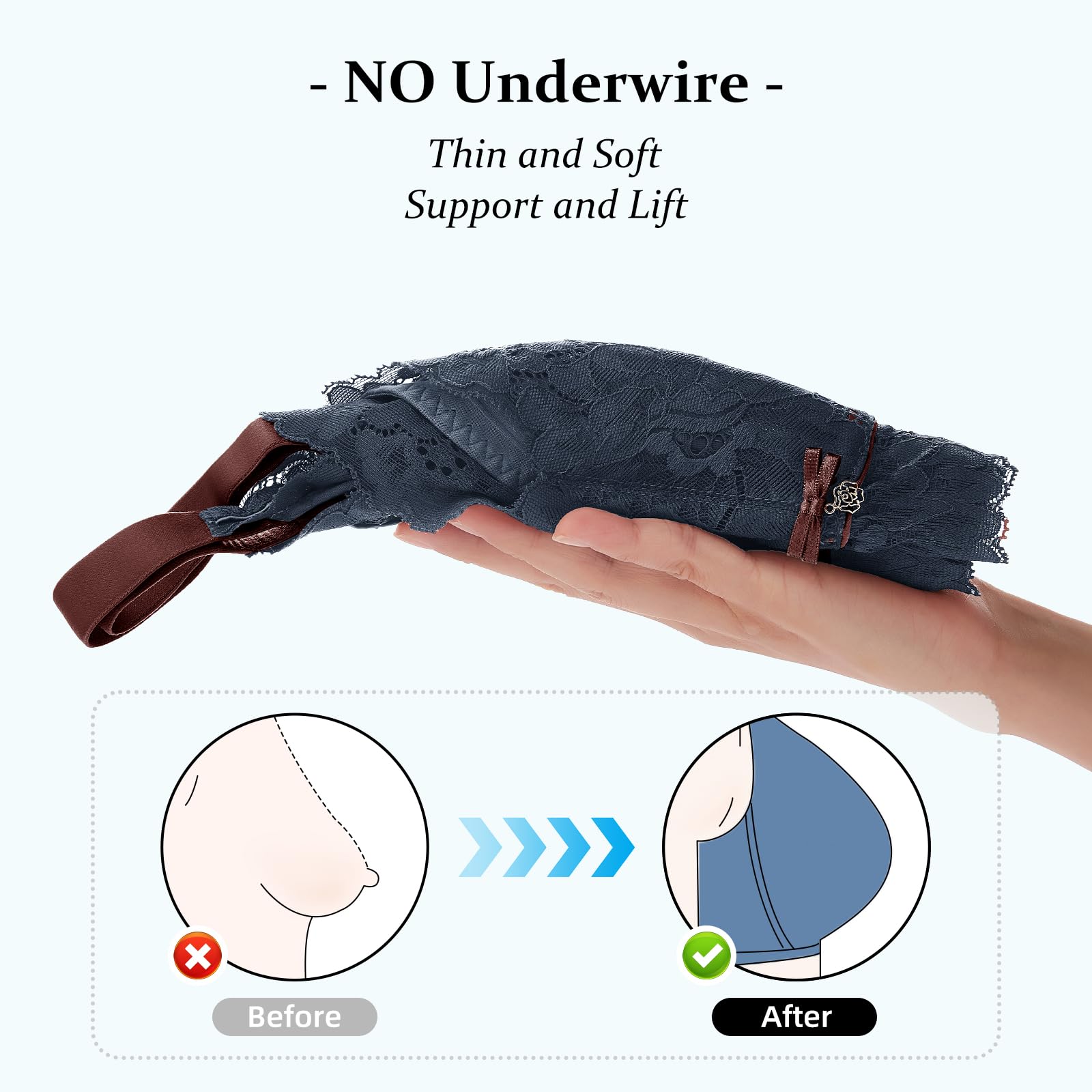 Baetty Wireless Bras for Women - No Underwire, Unpadded Full Coverage Comfort Bra 4548 | Perfect for Everyday Wear, Yoga & Lounge