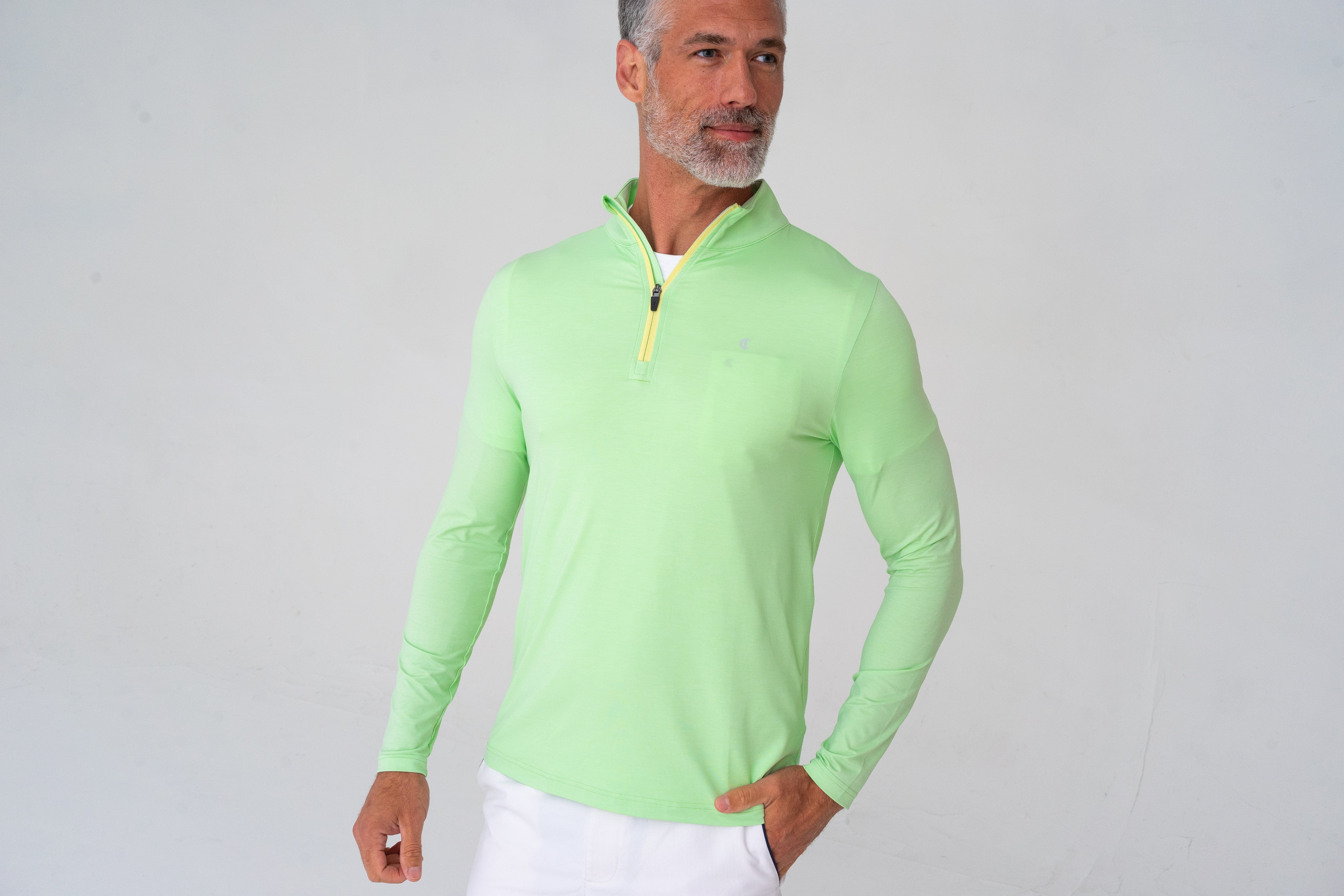Feather Performance Pullover - Lightweight & Breathable Lime Green Sweatshirt for Running, Hiking & Outdoor Activities