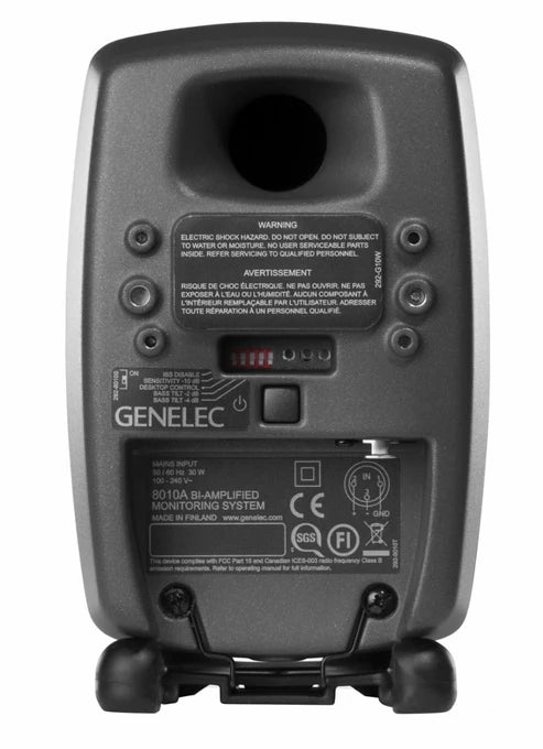 Genelec 8010A Powered Studio Monitor - Professional Nearfield Studio Monitor with High-Quality Sound for Music Production, Recording & Home Studios
